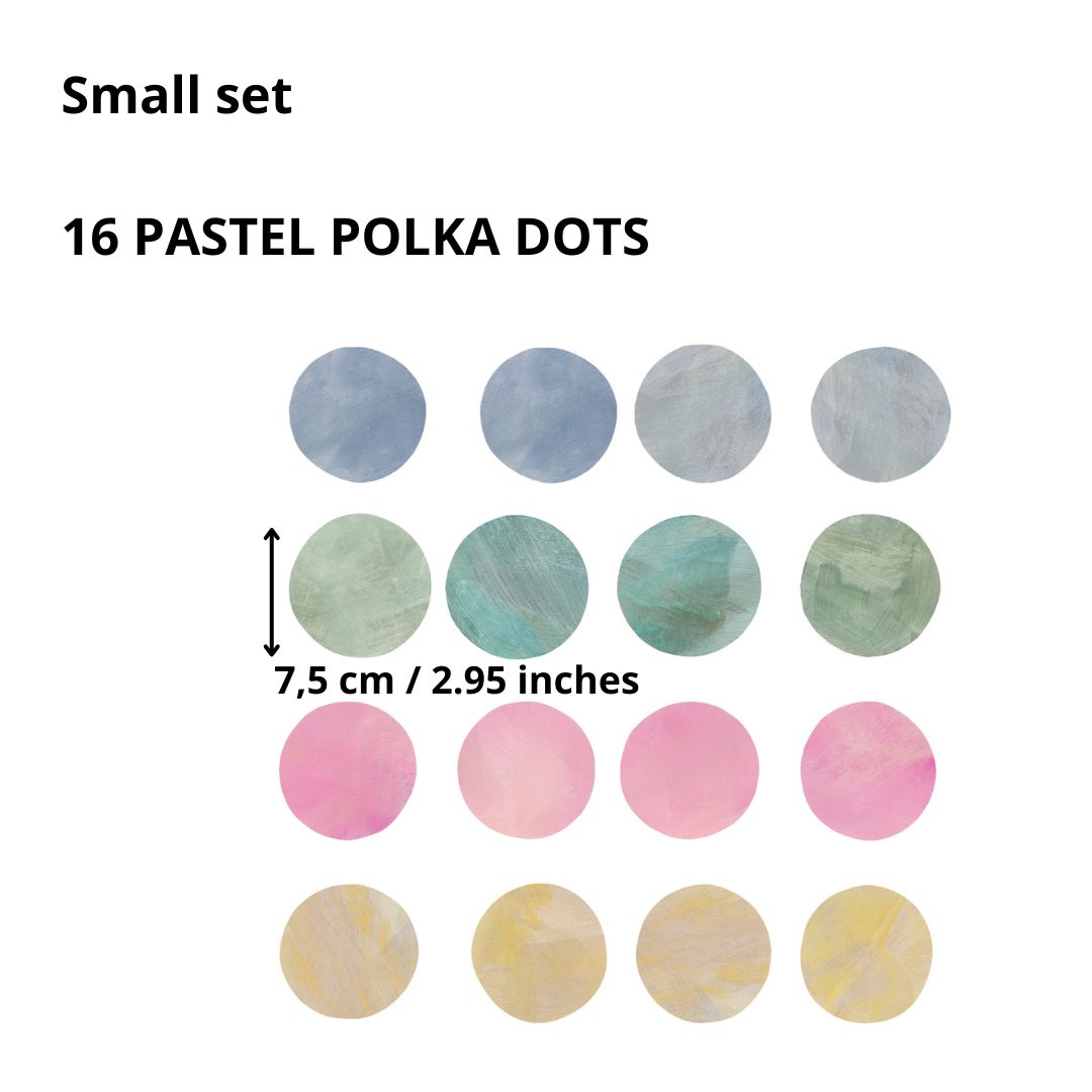 Pastel Polka Dots wall stickers