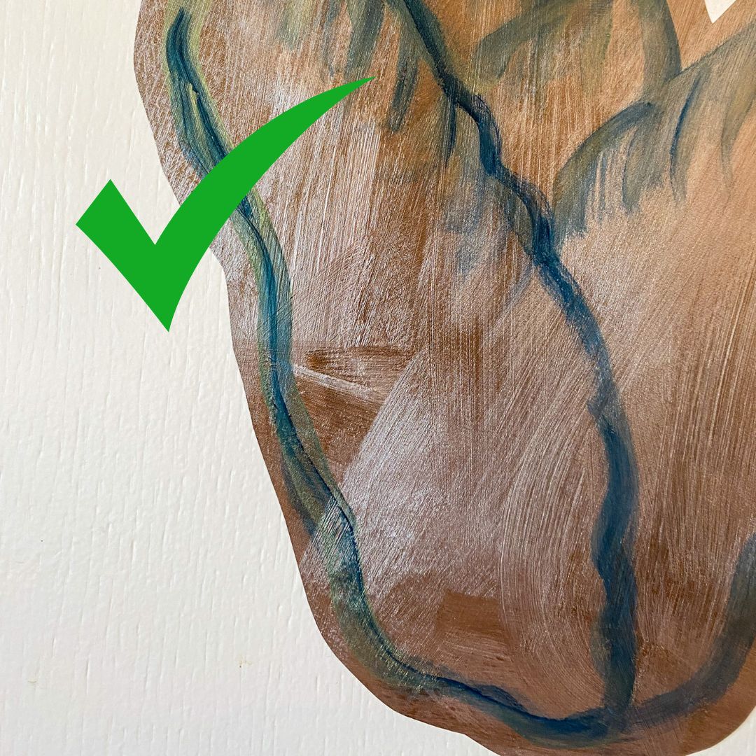 håndmalet wall sticker på dør