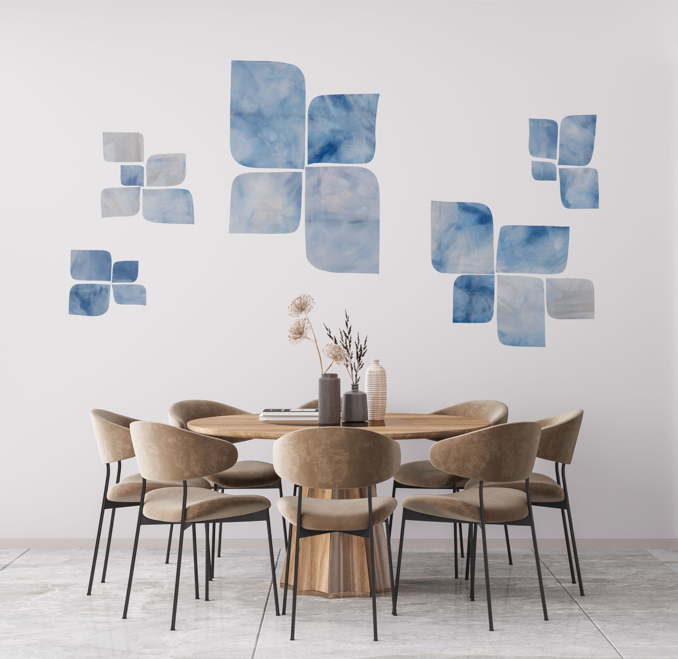 vægdekoration til spisestuen