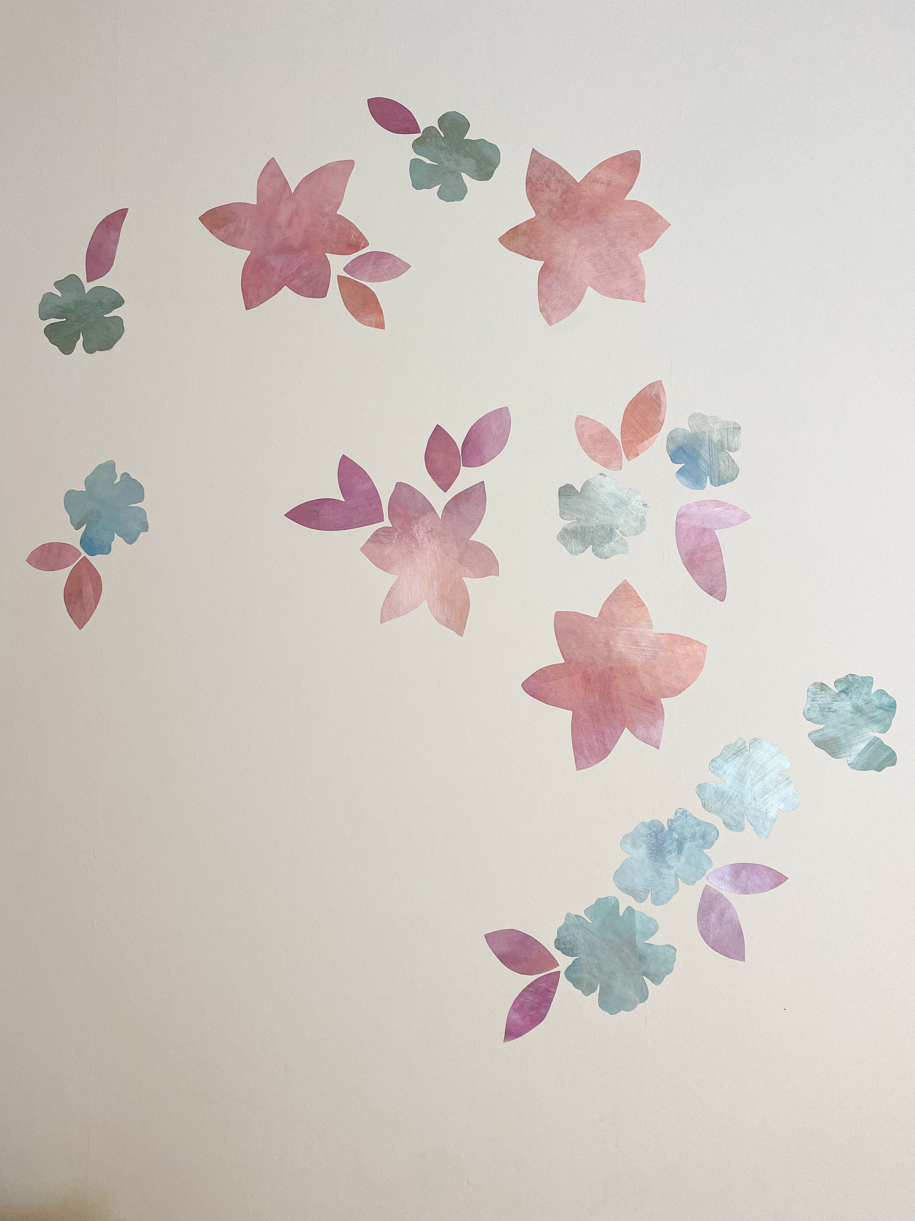 MAGNOLIA pink blomster wall stickers