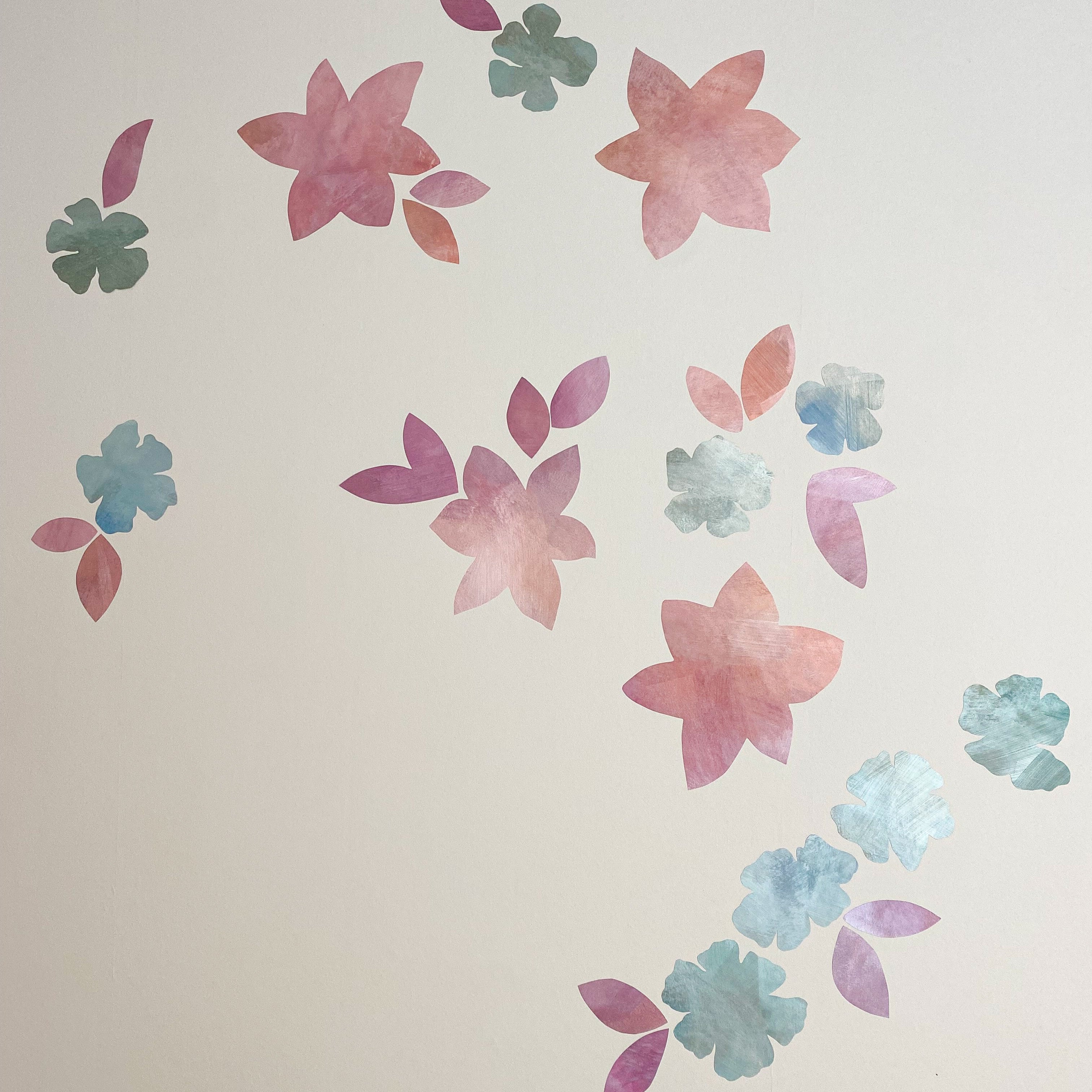 MAGNOLIA pink blomster wall stickers