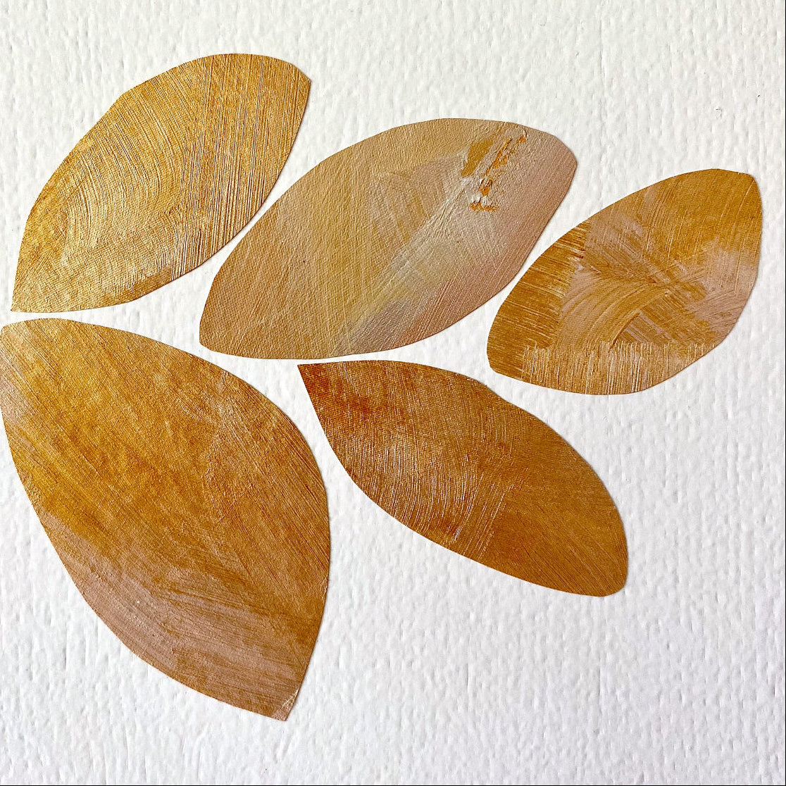 håndmalede guld blade Tonka Papers