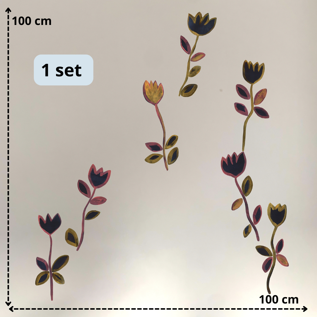 BLACK FLOWER wall decals