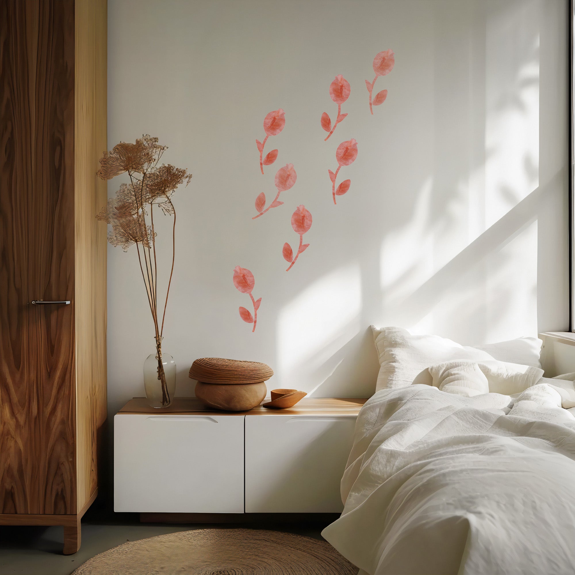 POPPY copper wall sticker set