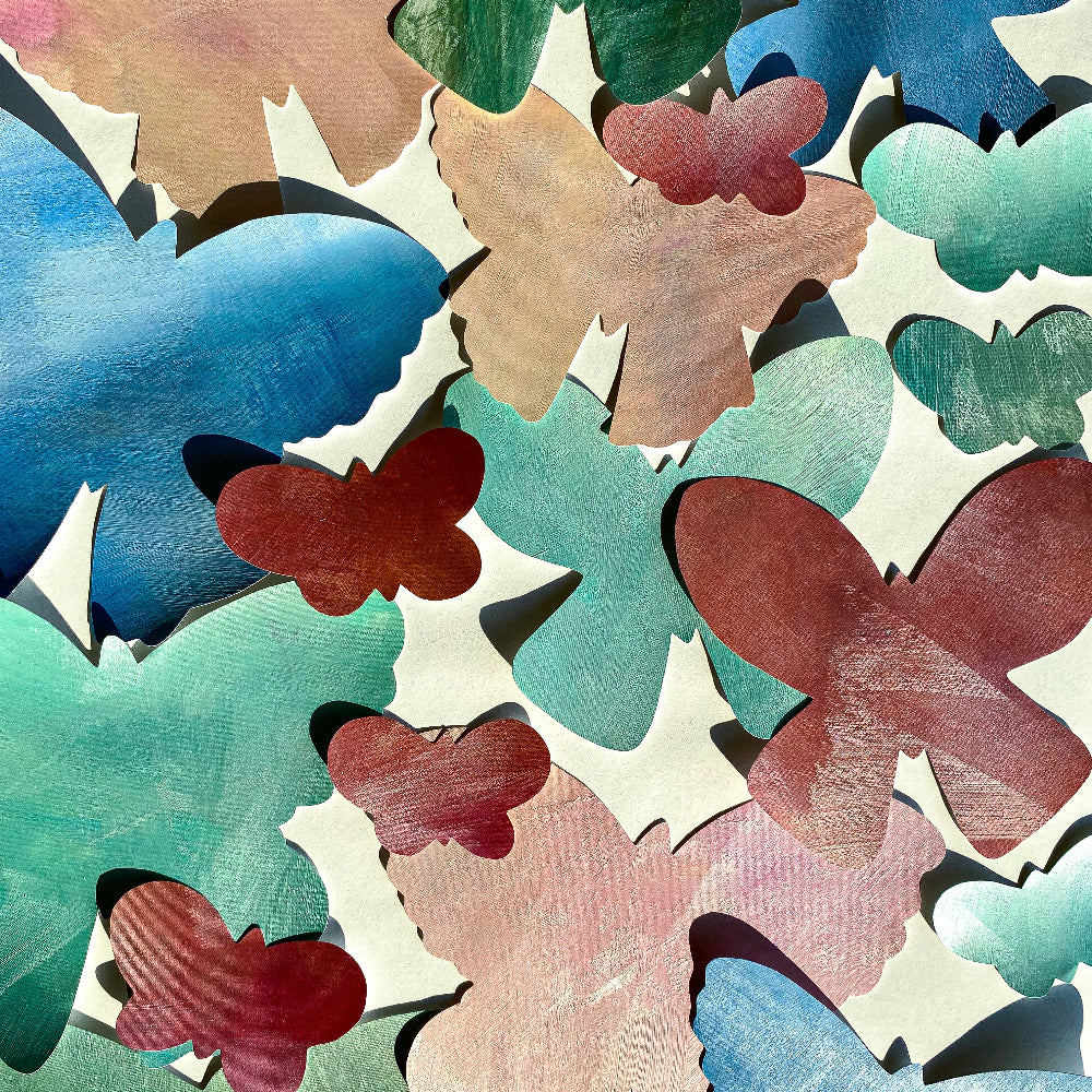 selvklæbende tapet med sommerfugle