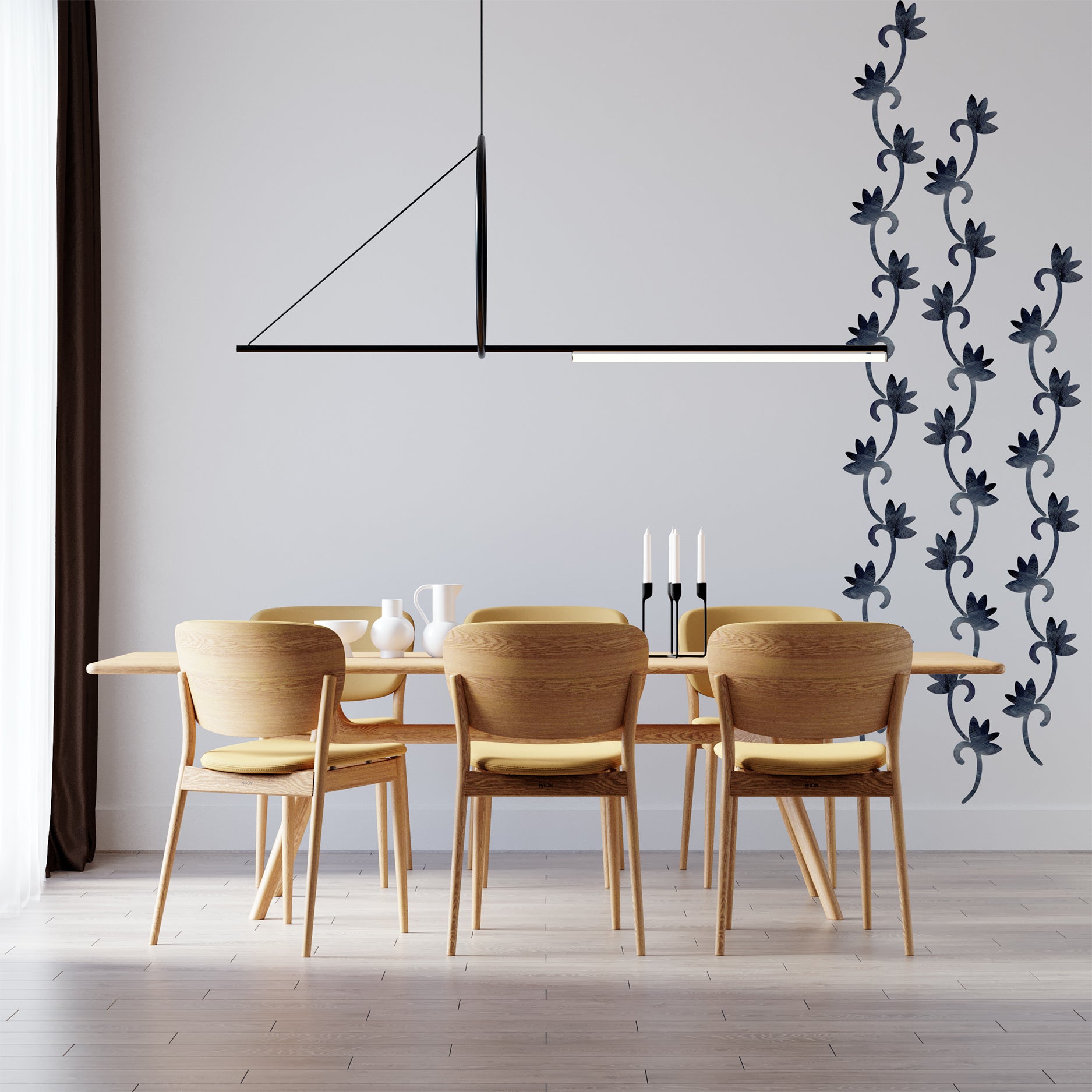 FLOWER SWIRL wallpaper border