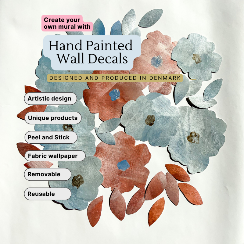 kobber blomst wall stickers fra Tonka Papers