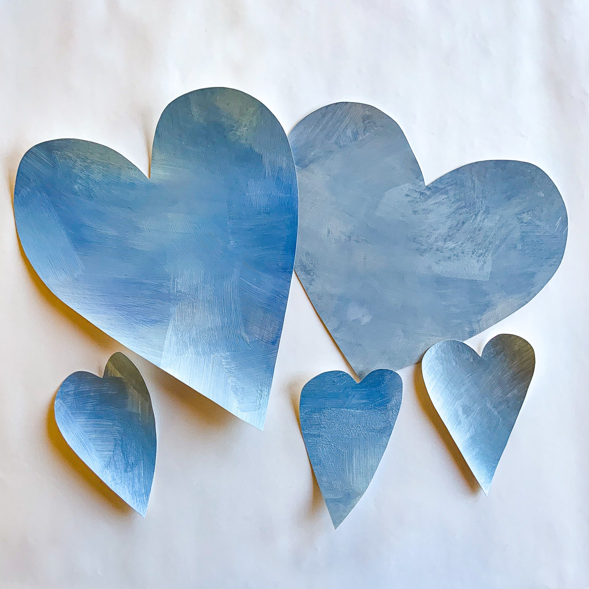 blå hjerte wallstickers