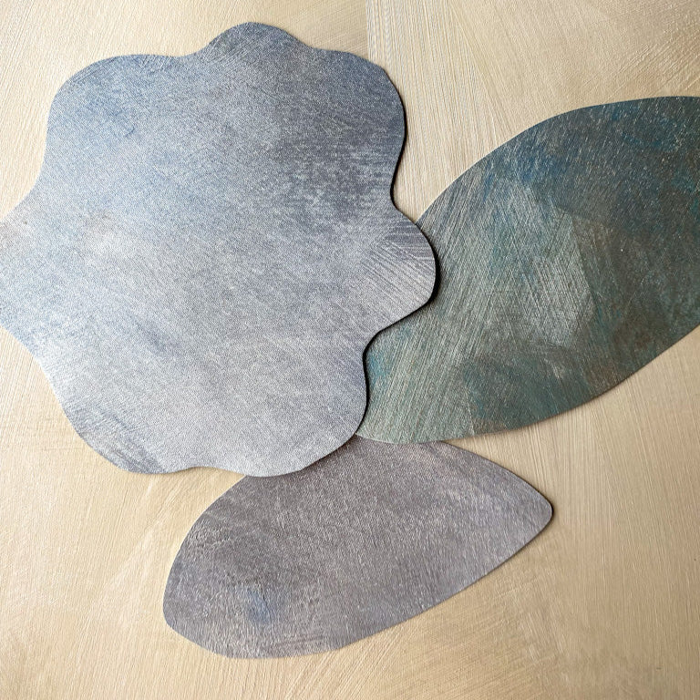 blå blomster wall sticker