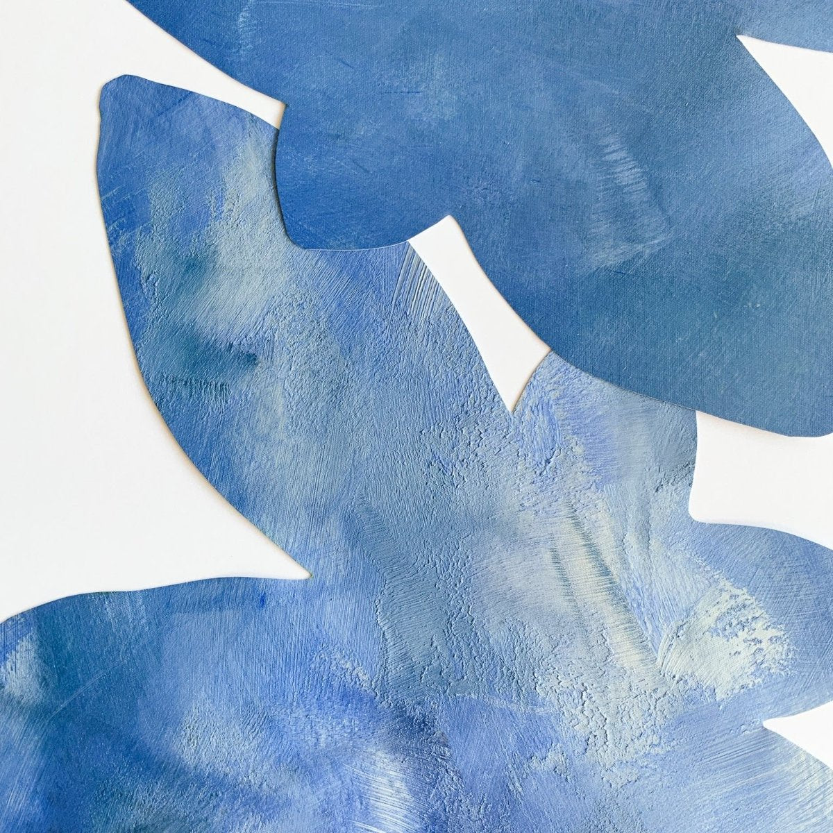 håndmalet selvklæbende blåt tapet