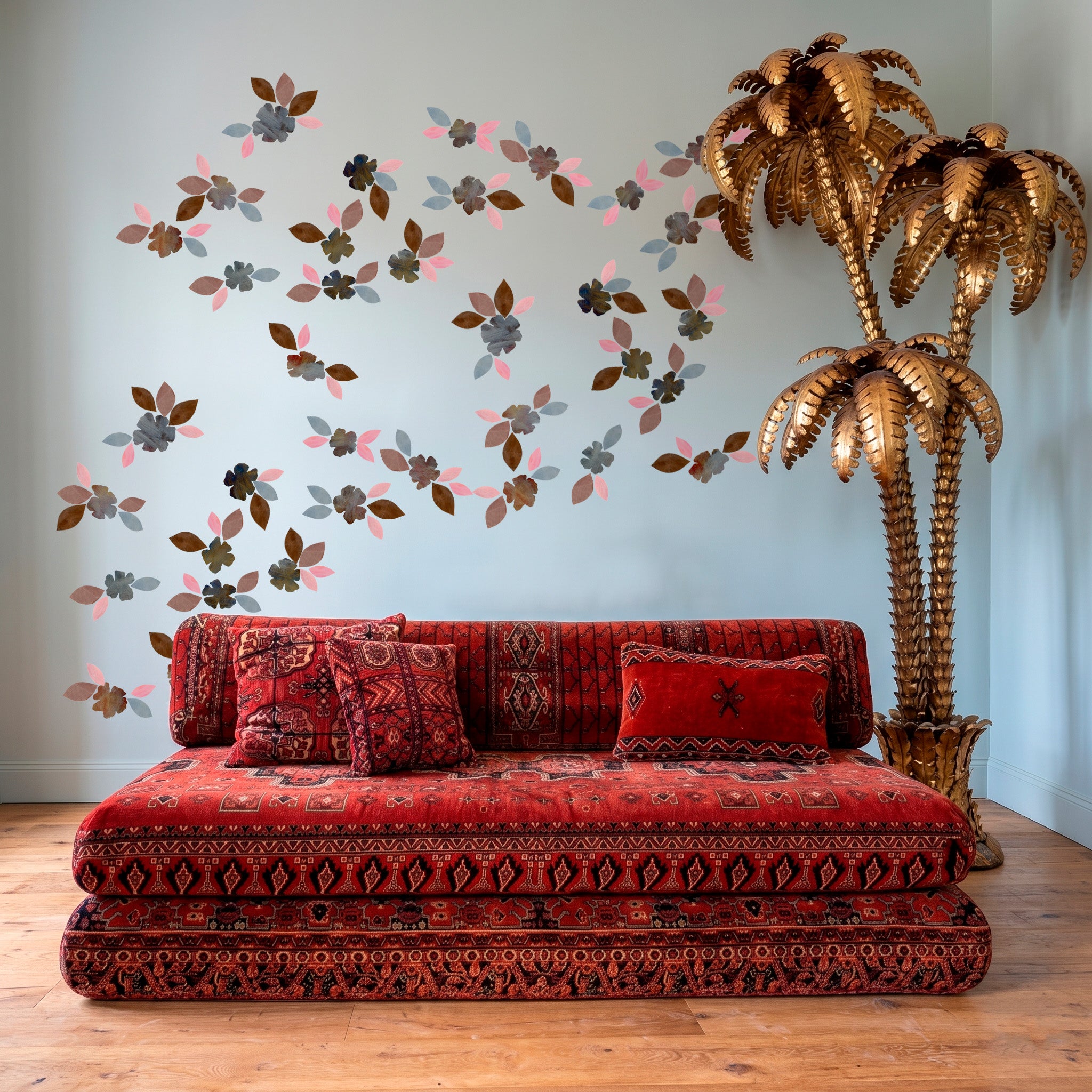 Black Magnolia Wallpaper Border