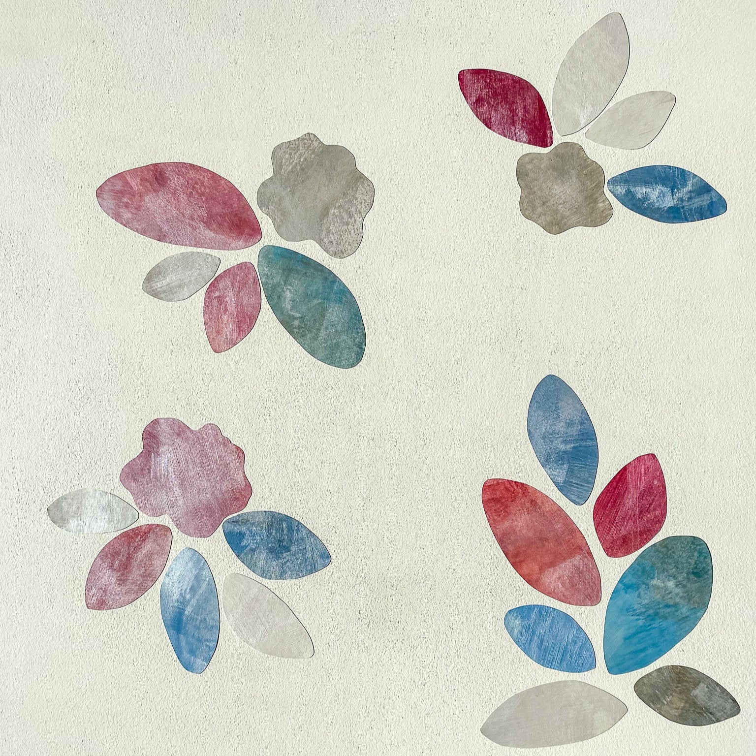 blomster tapet med perlemor