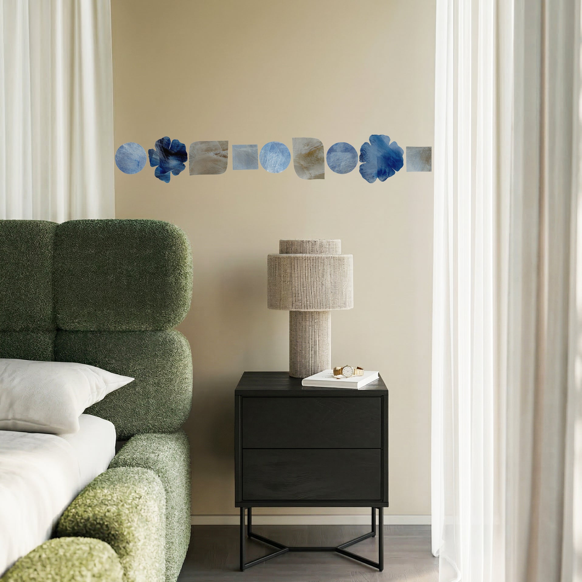 GEOMETRIC & FLORAL WALLPAPER BORDER