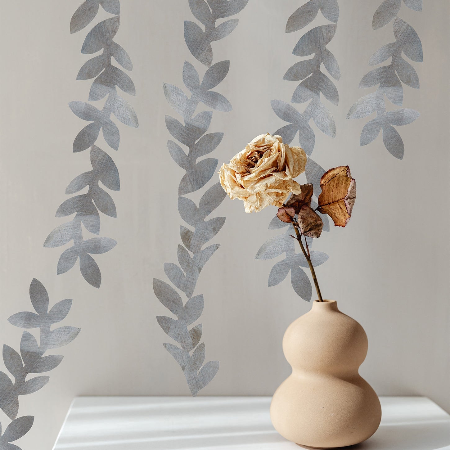 bronze leaf wall decal