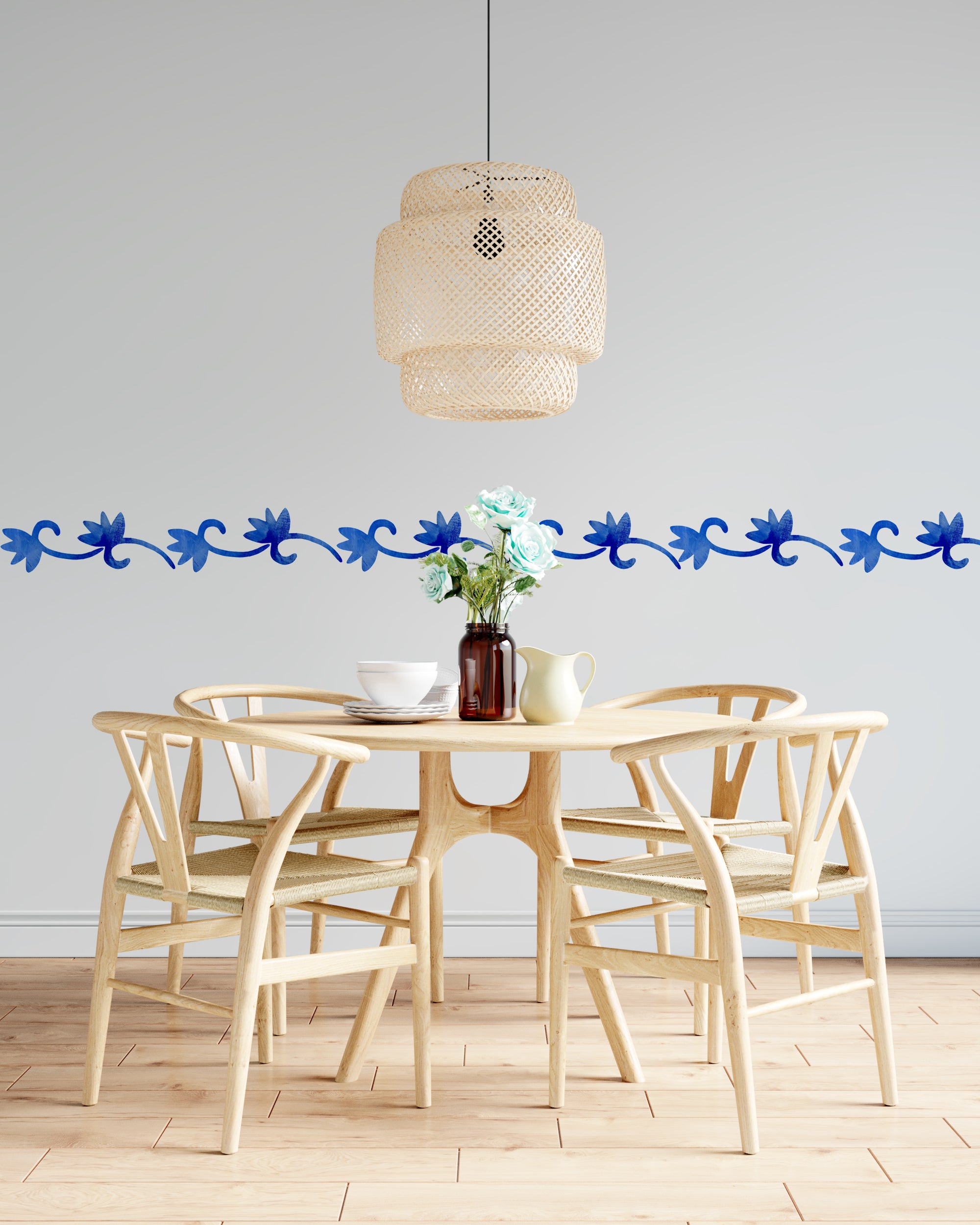 FLOWER SWIRL wallpaper border