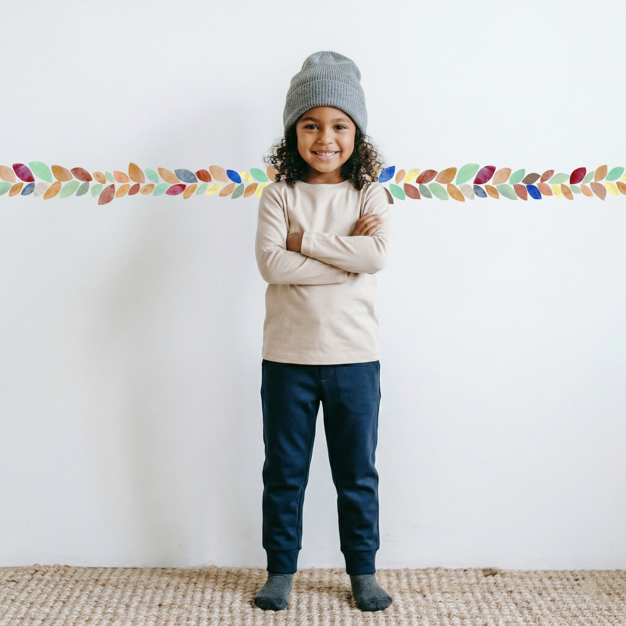 LEAVES wallpaper border for kids