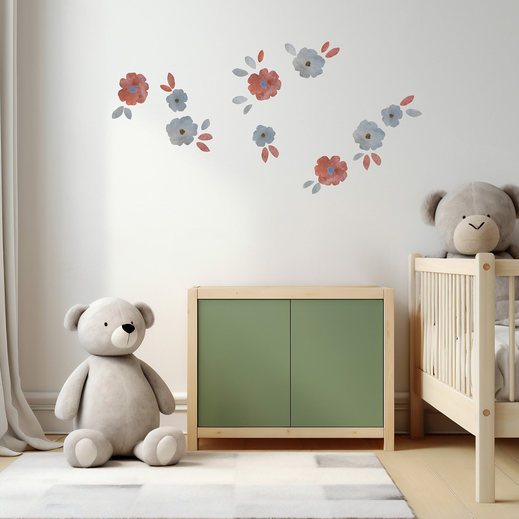 Vægdekoration til børn med blomster wall stickers