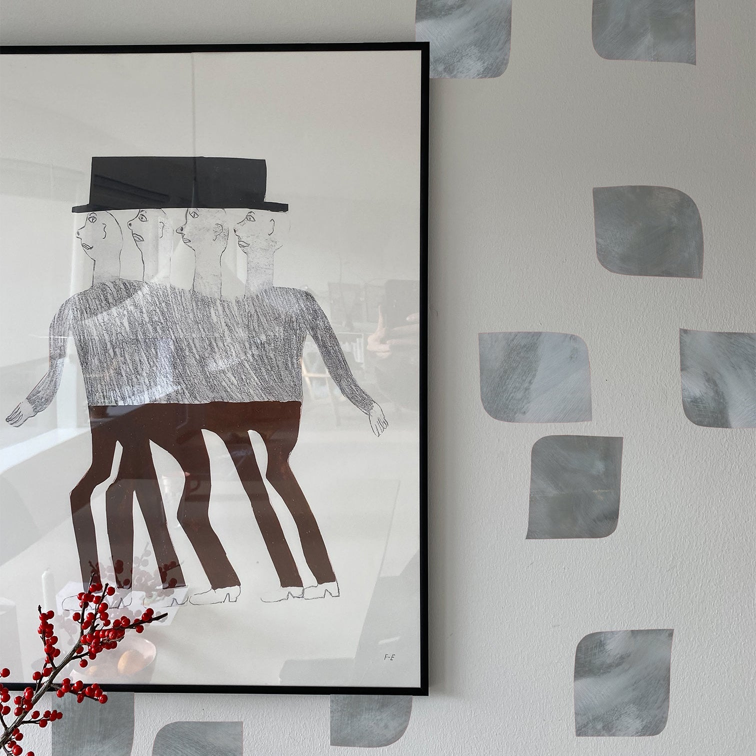 SOFT SQUARES wallpaper border