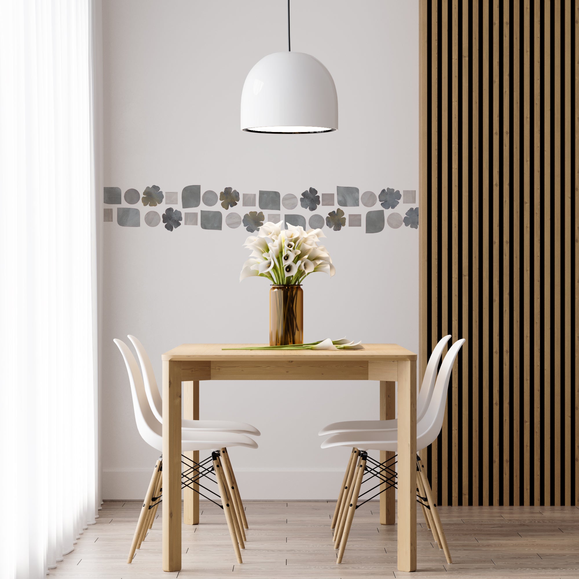 vægdekoration til spisestuen