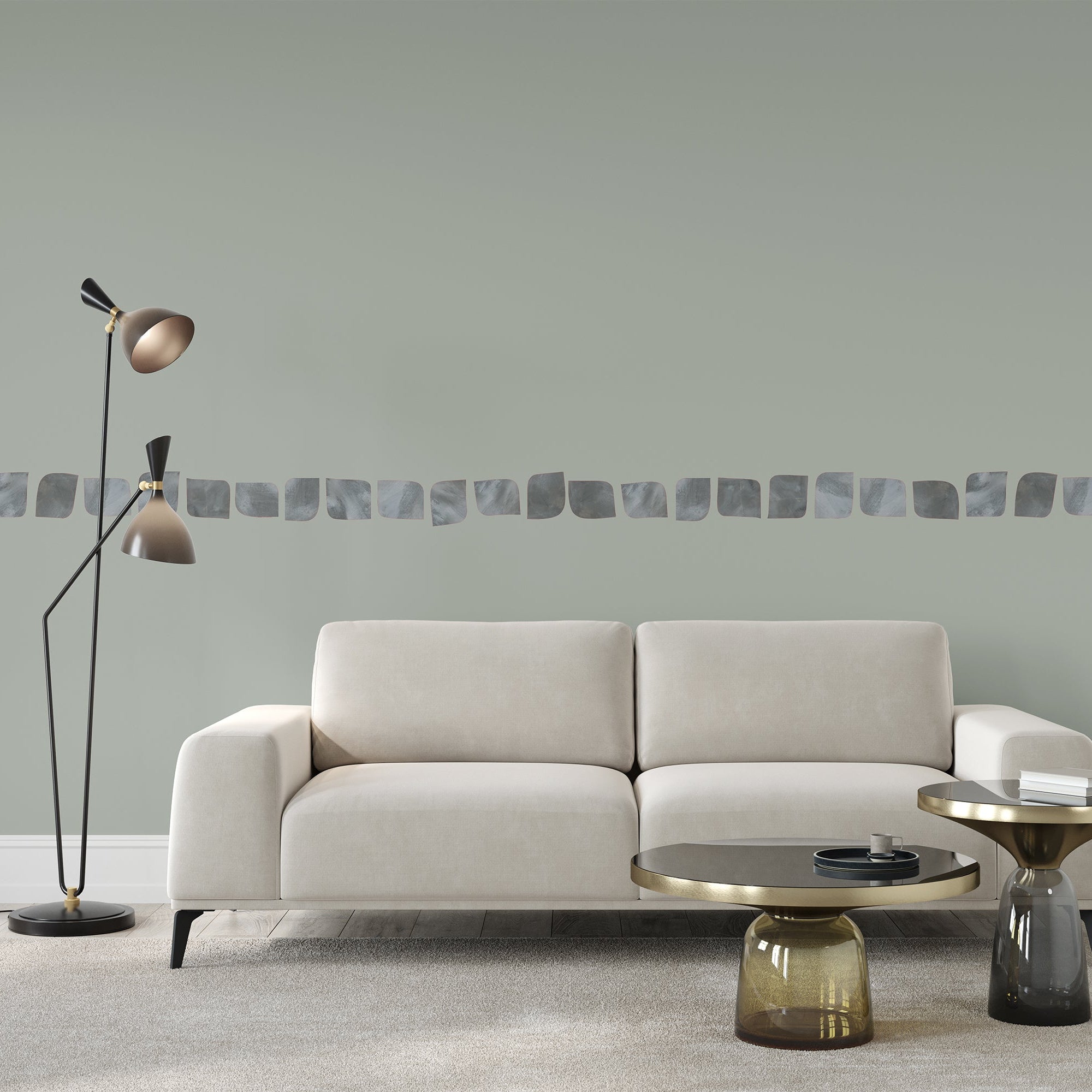 SOFT SQUARES wallpaper border