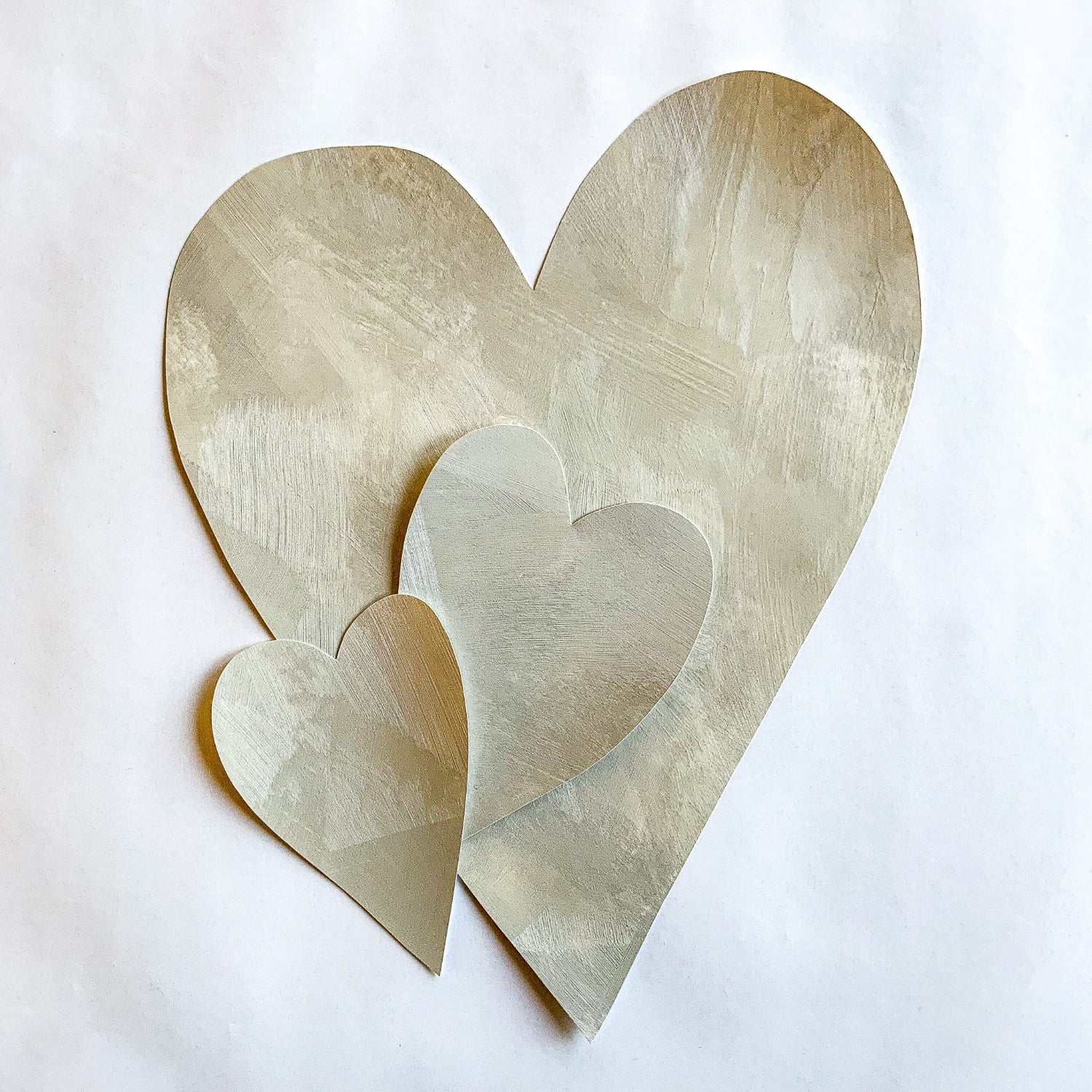 hvide hjerte wall stickers