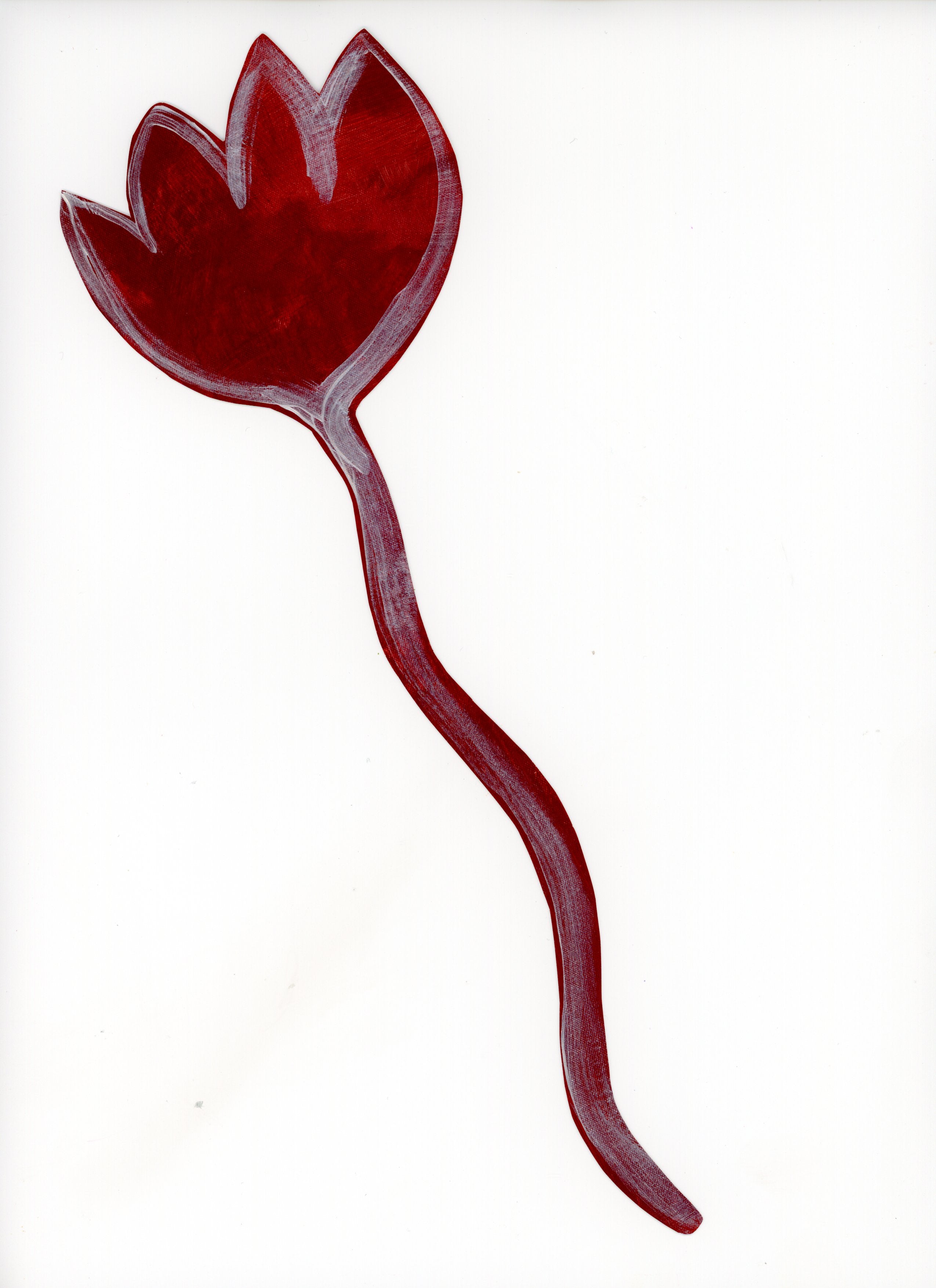 rust rød tapet blomst selvklæbende og håndmalet Tonka Papers