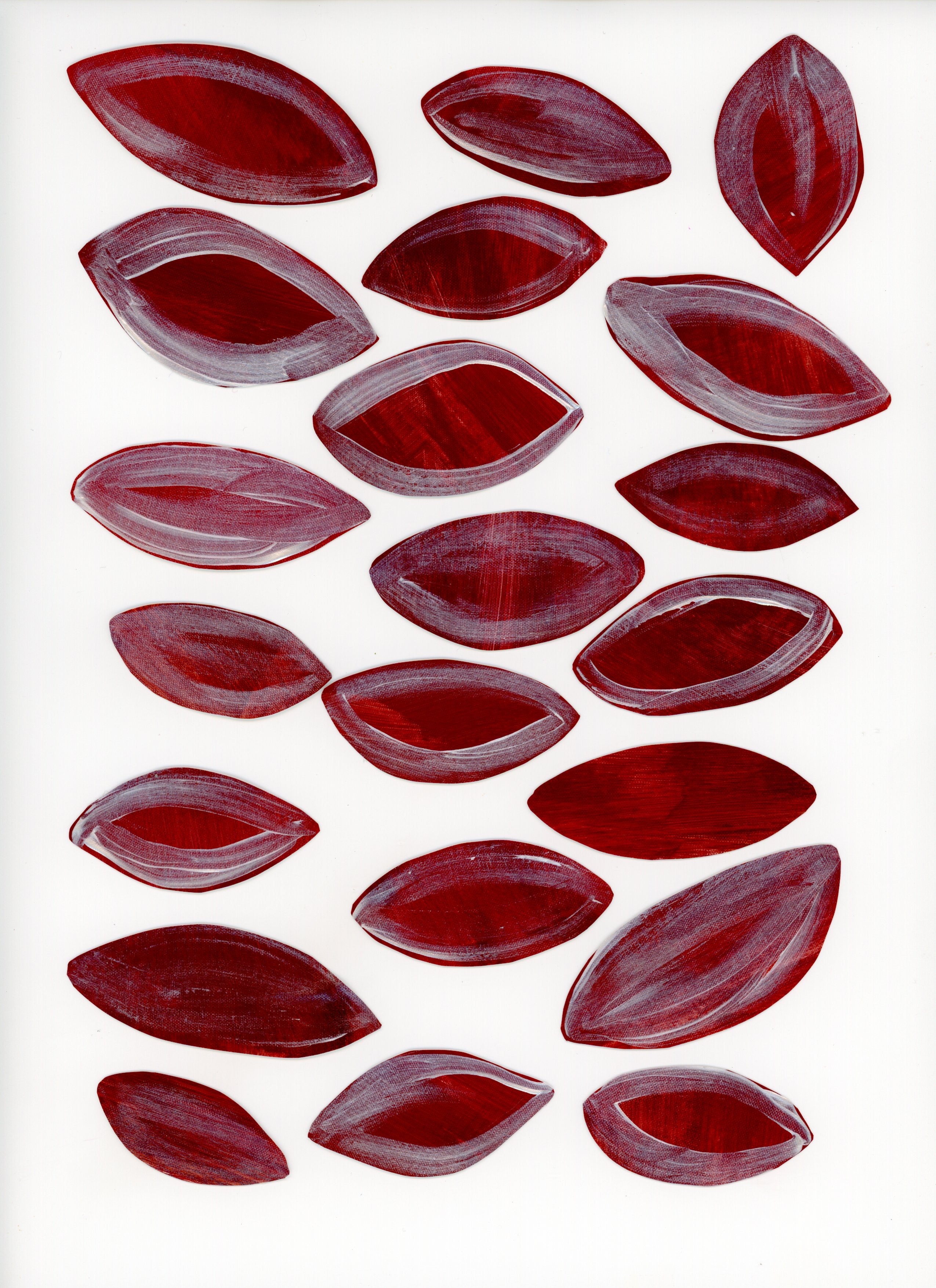 wall sticker sæt med røde blade