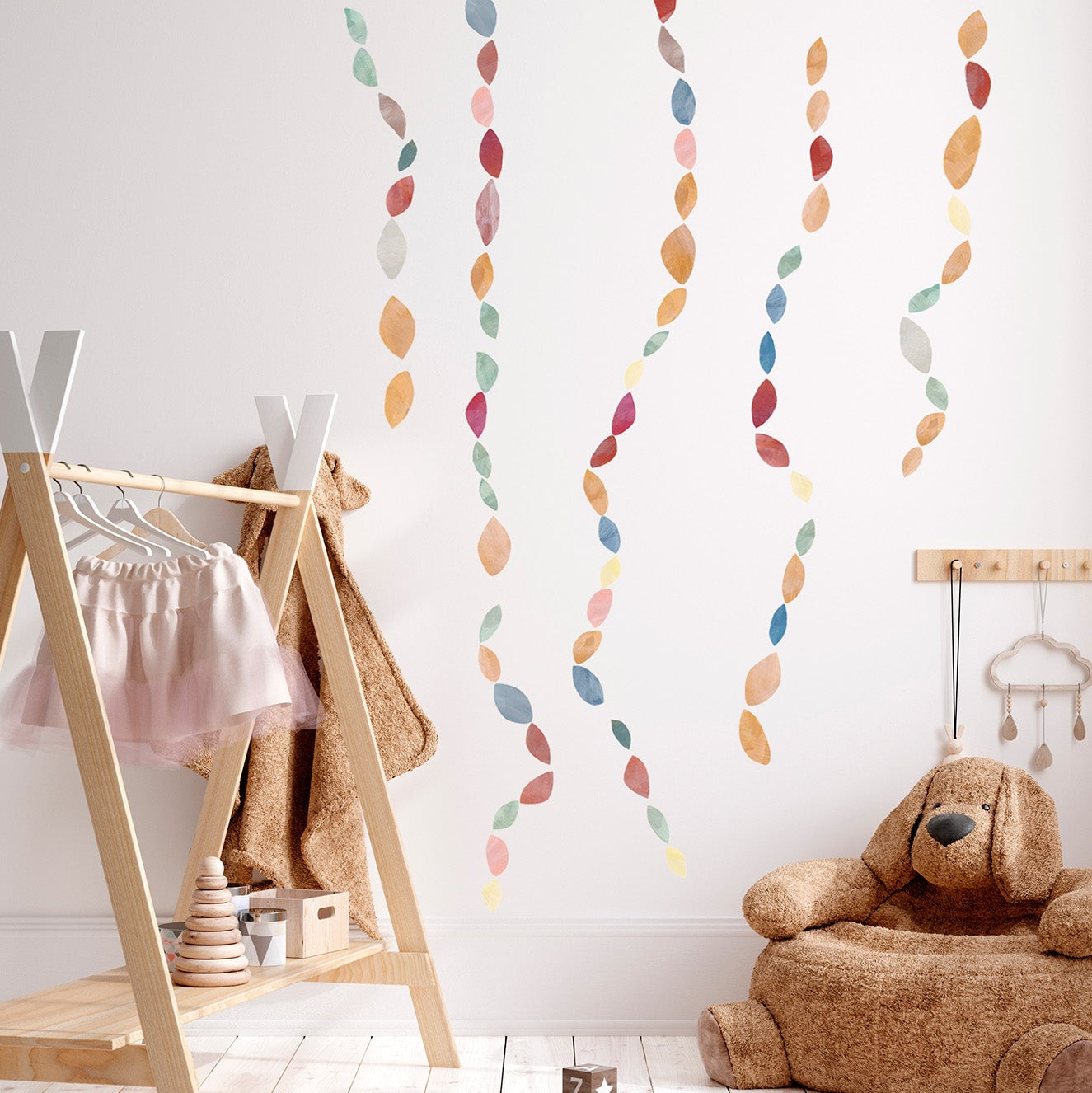fine guirlande wallstickers i børneværelse