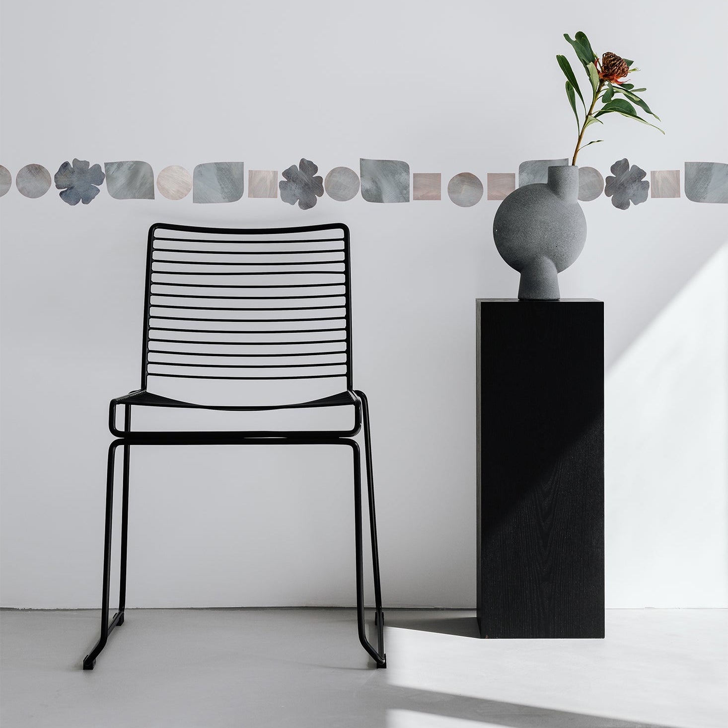 GEOMETRIC & FLORAL WALLPAPER BORDER