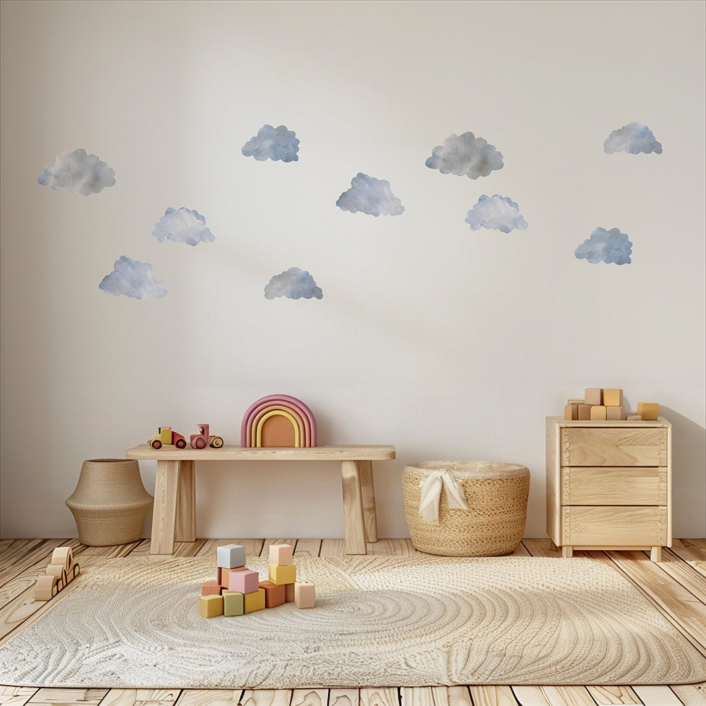 sky wall stickers i børneværelse
