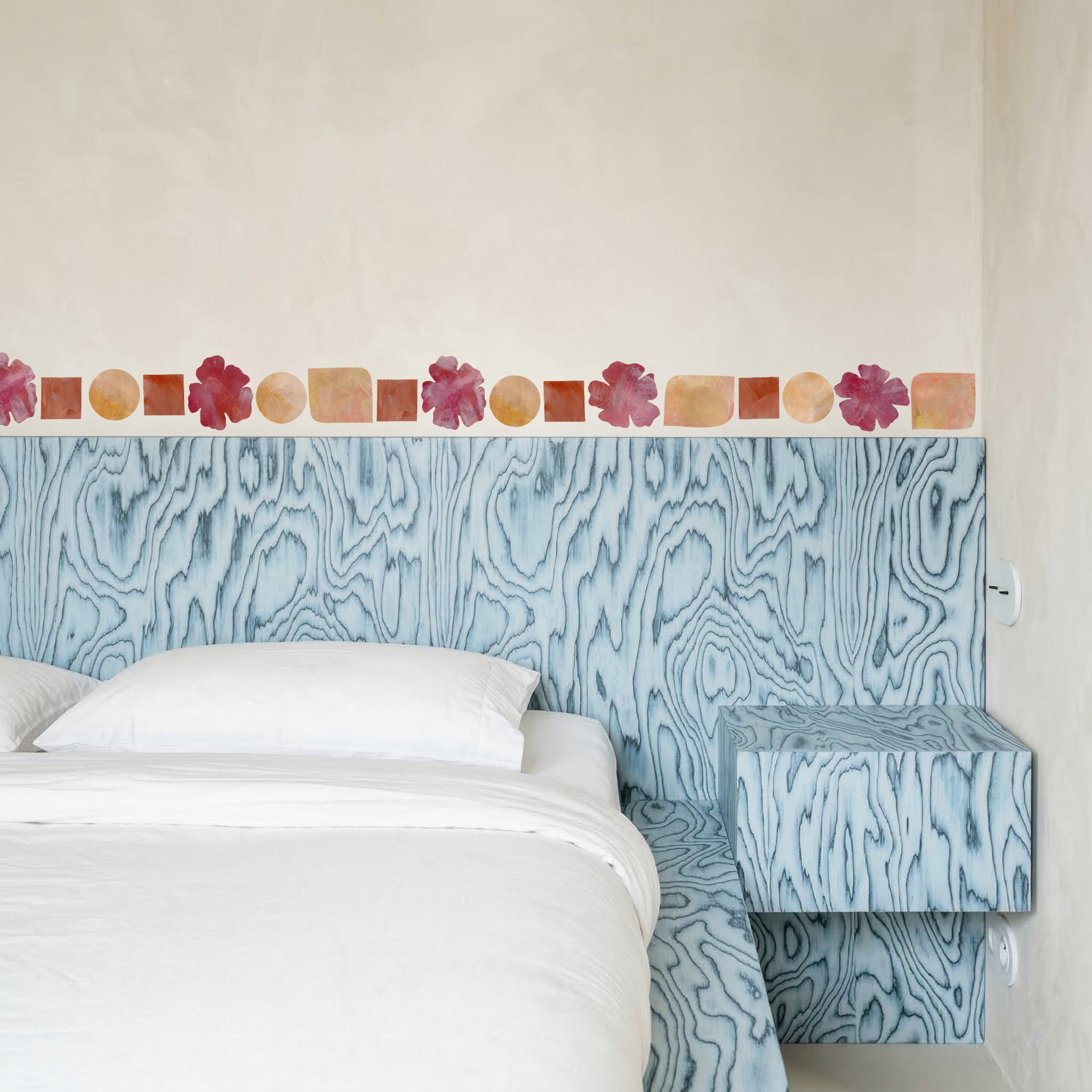 GEOMETRISK & BLOMSTER tapetbort