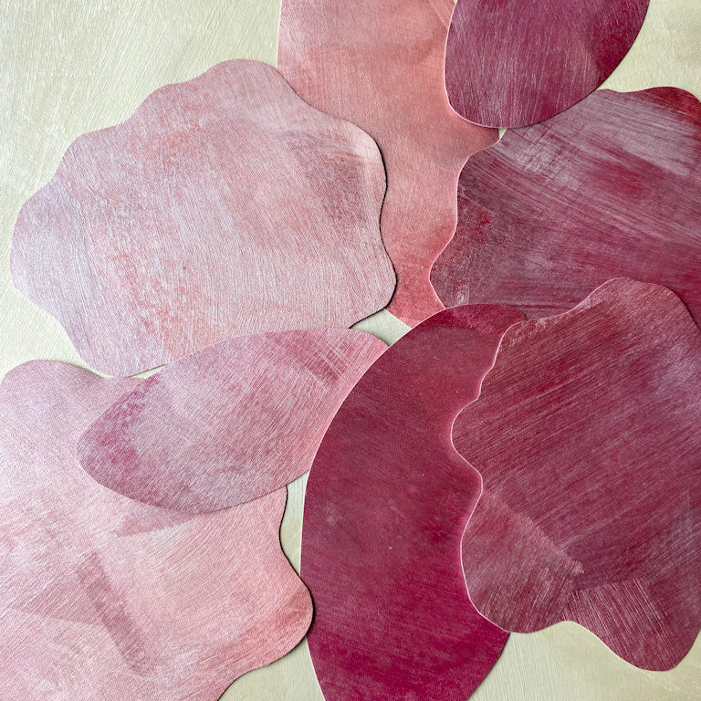 røde blomster wall stickers