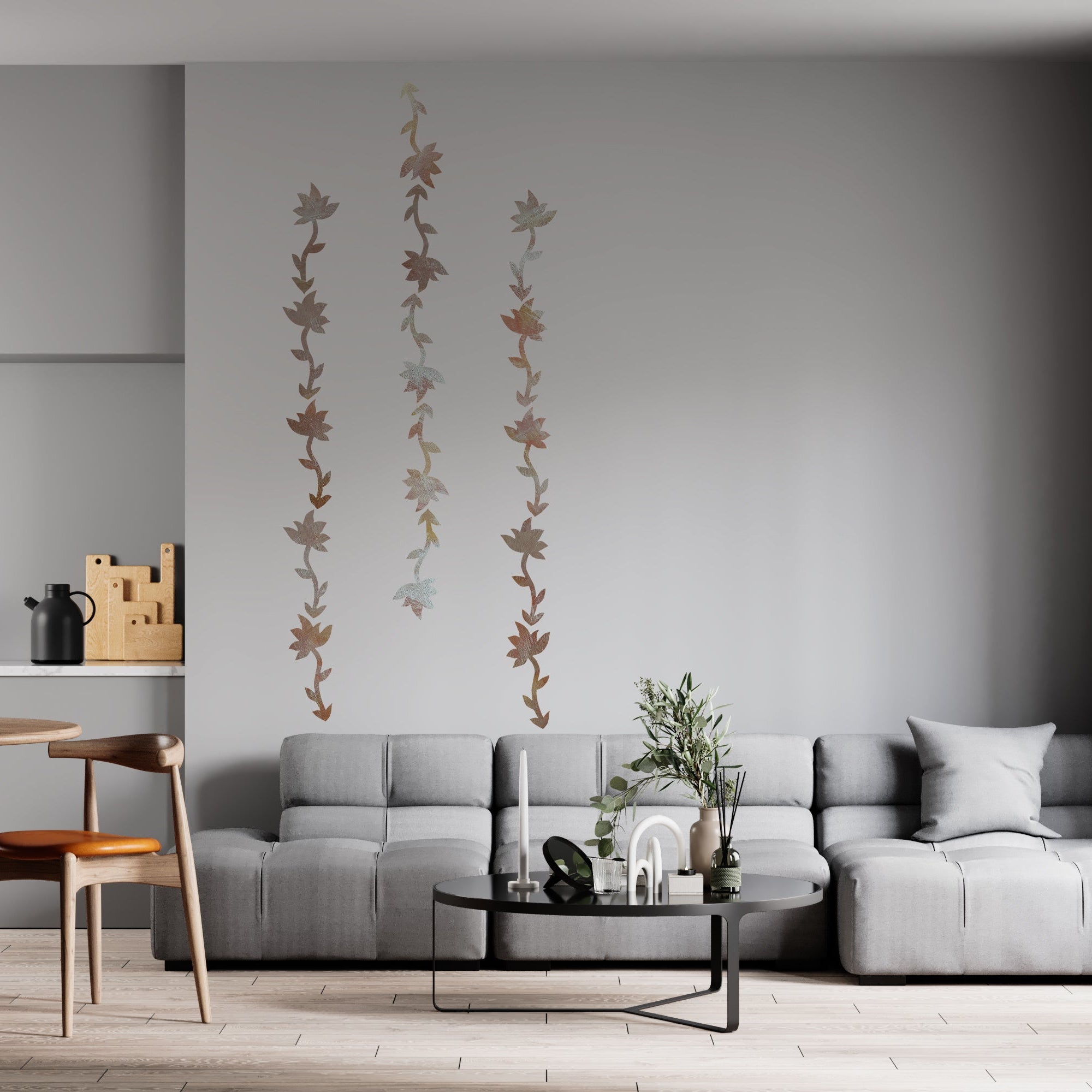 BLACK FLOWER wall decals