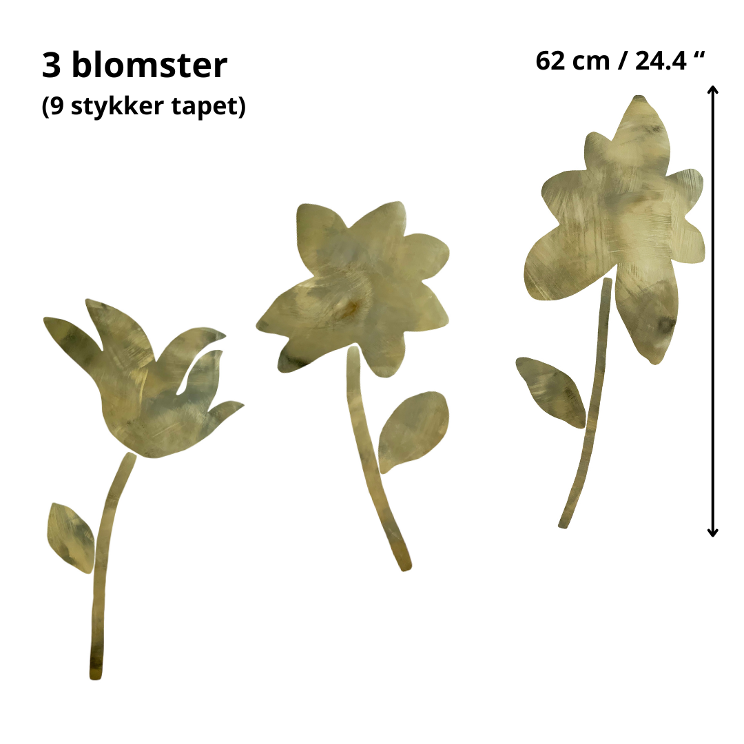 GIZA guld blomster vægdekoration