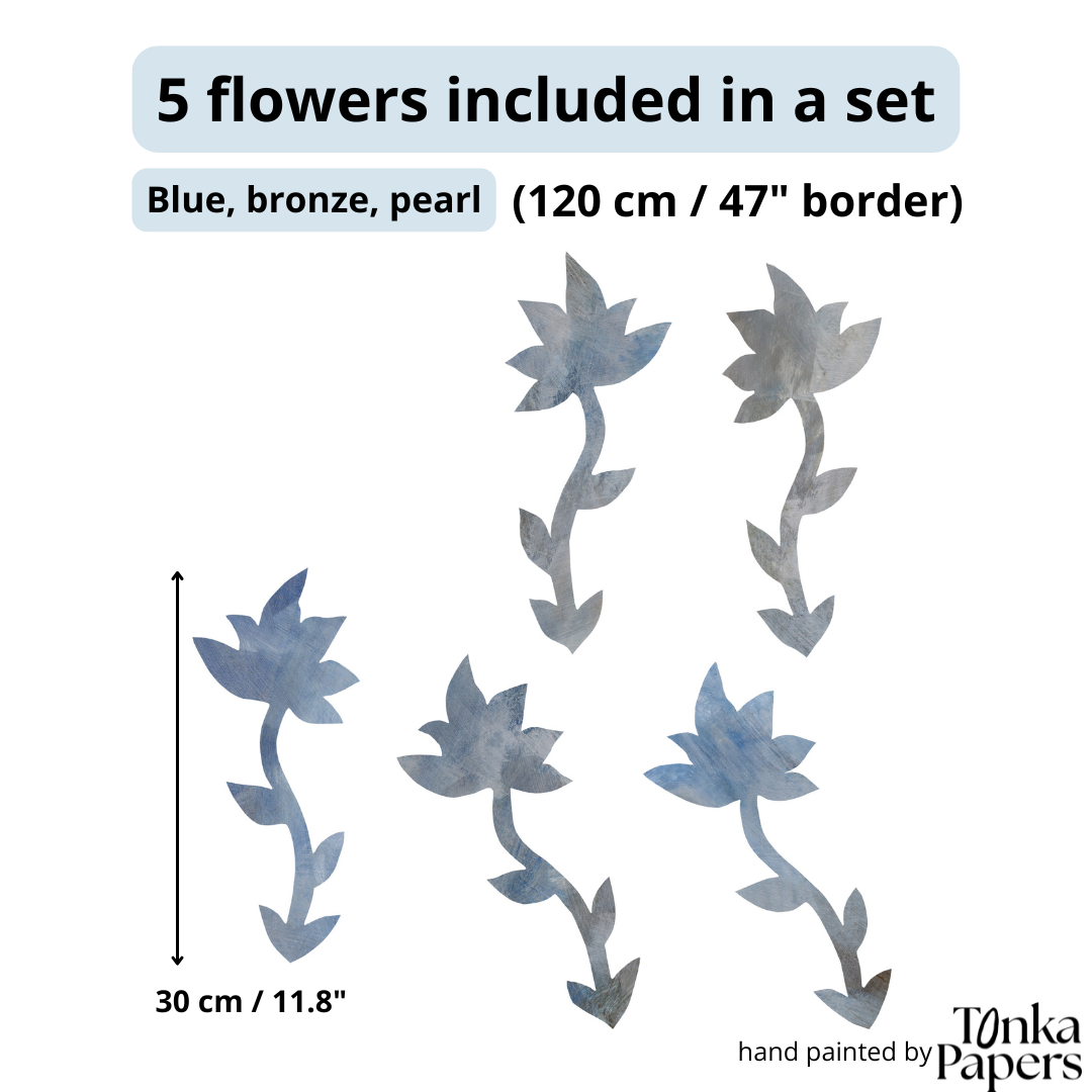 oversigt over blomster wallsticker sæt