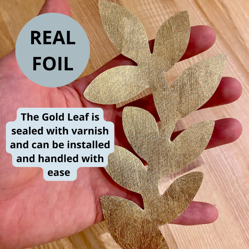 GOLD LEAF BRANCH wall decal