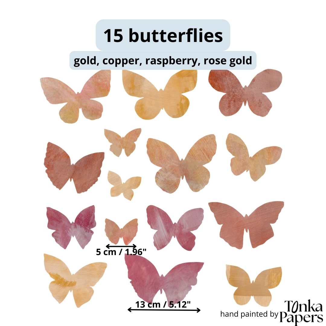 BUTTERFLIES 15 wall stickers