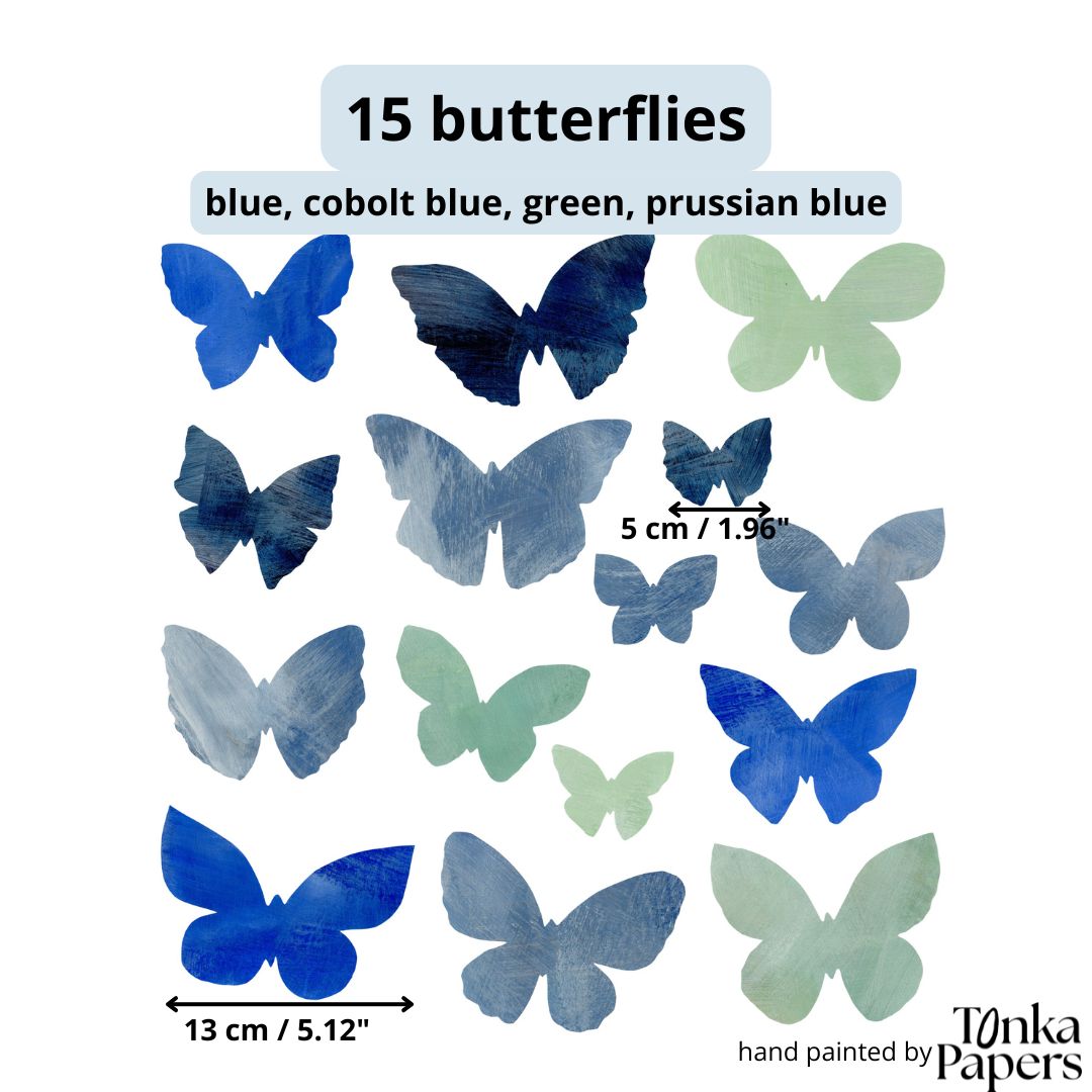 BUTTERFLIES 15 wall stickers