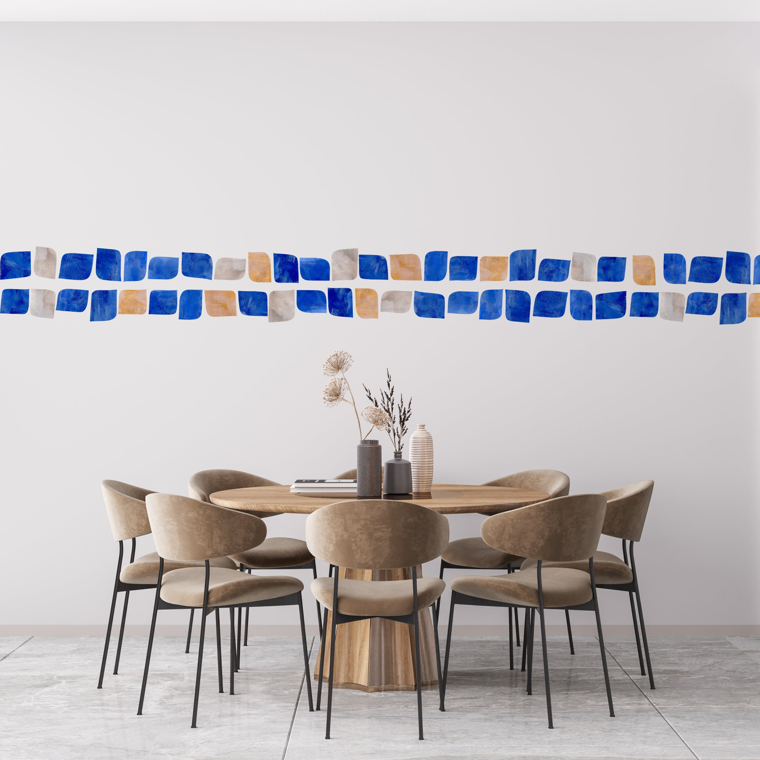 SOFT SQUARES wallpaper border