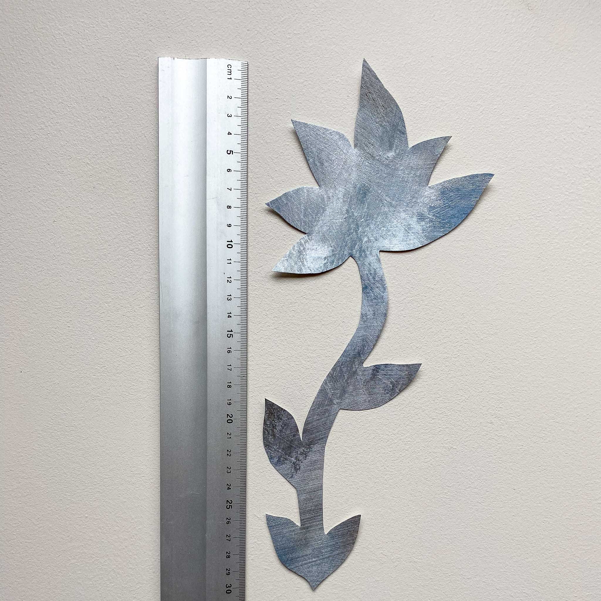 blå blomst wall sticker