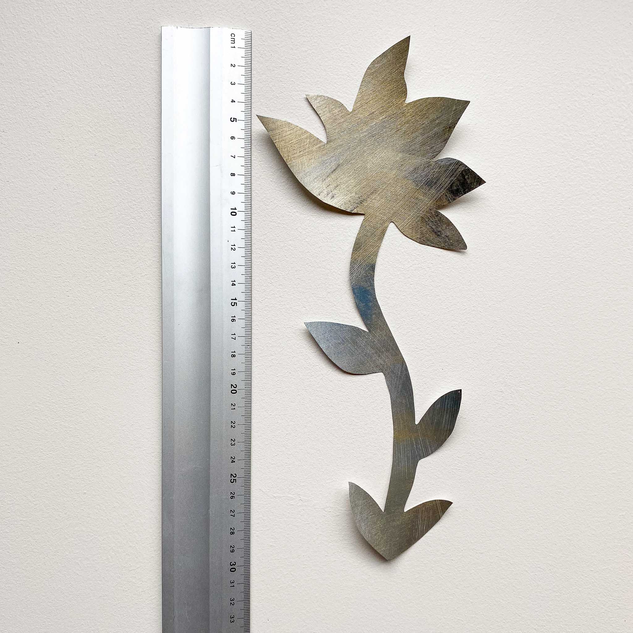 blomster wallsticker sort med størrelse