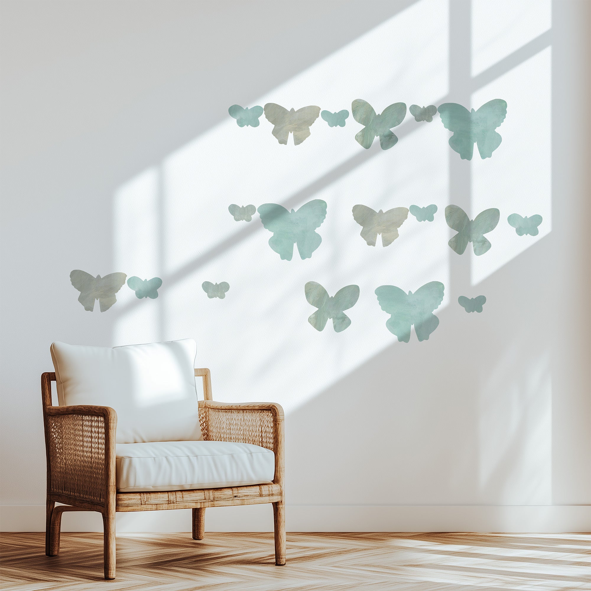 sommerfugl vægdekoration til gang