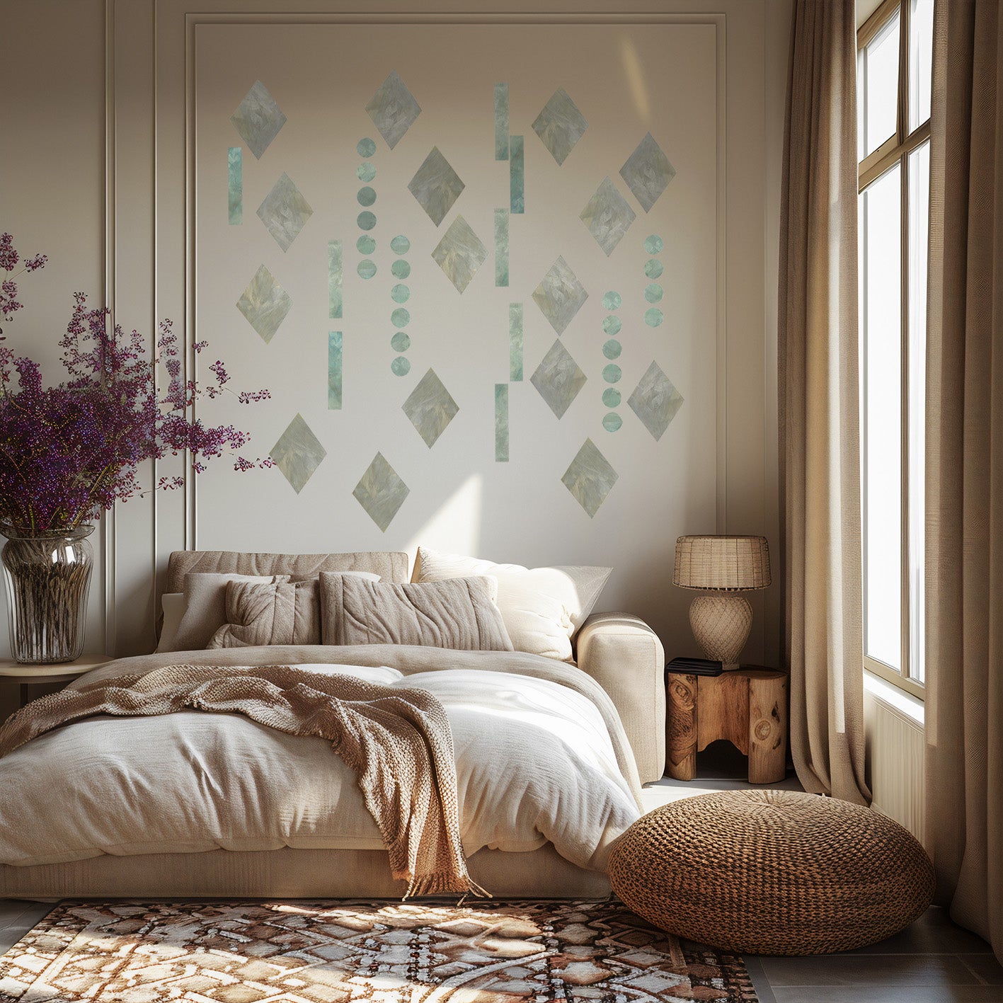 vægdekoration til soveværelset