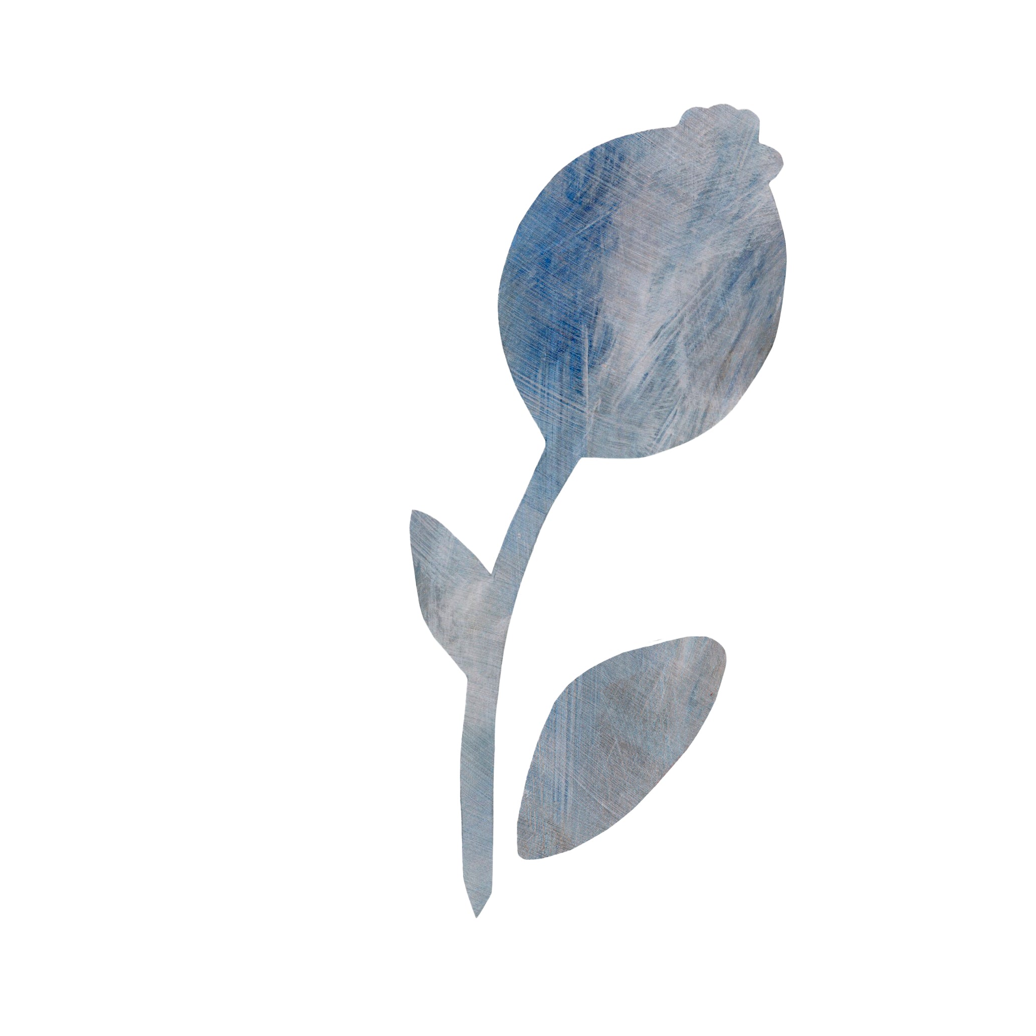 blå blomst wall sticker