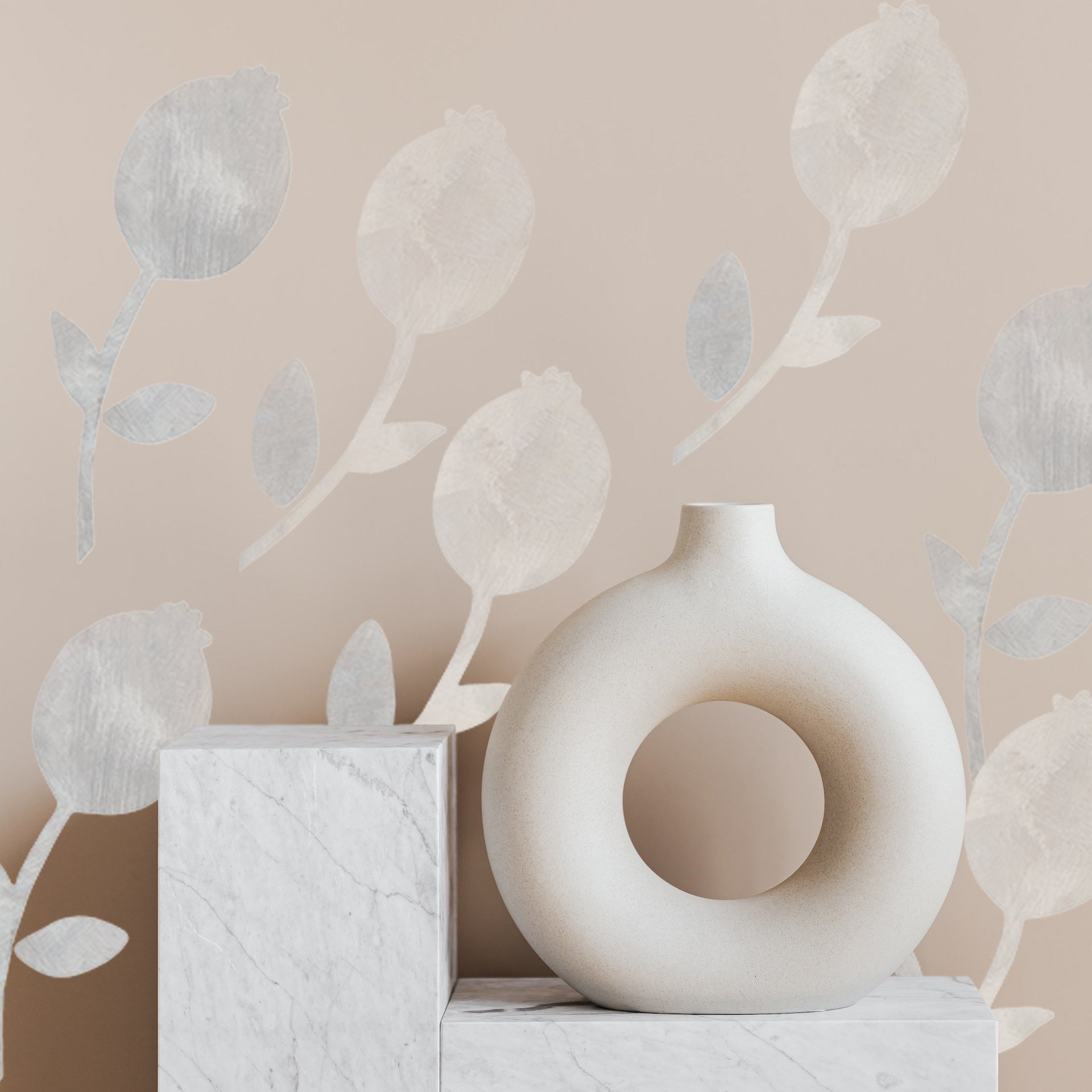 hvide blomster vægdekoration