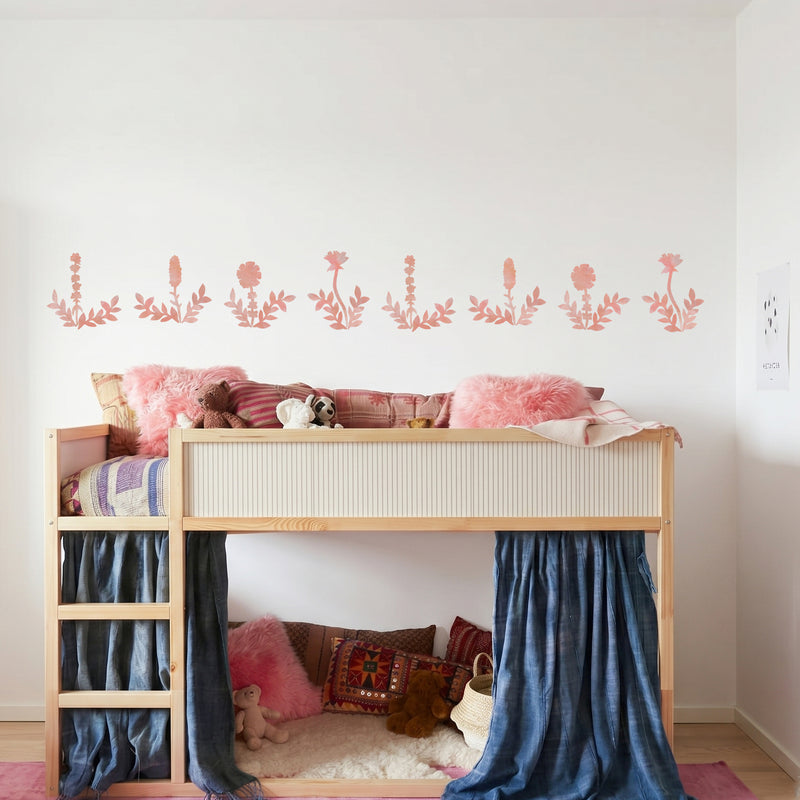 LYSERØDE BLOMSTER wall stickers