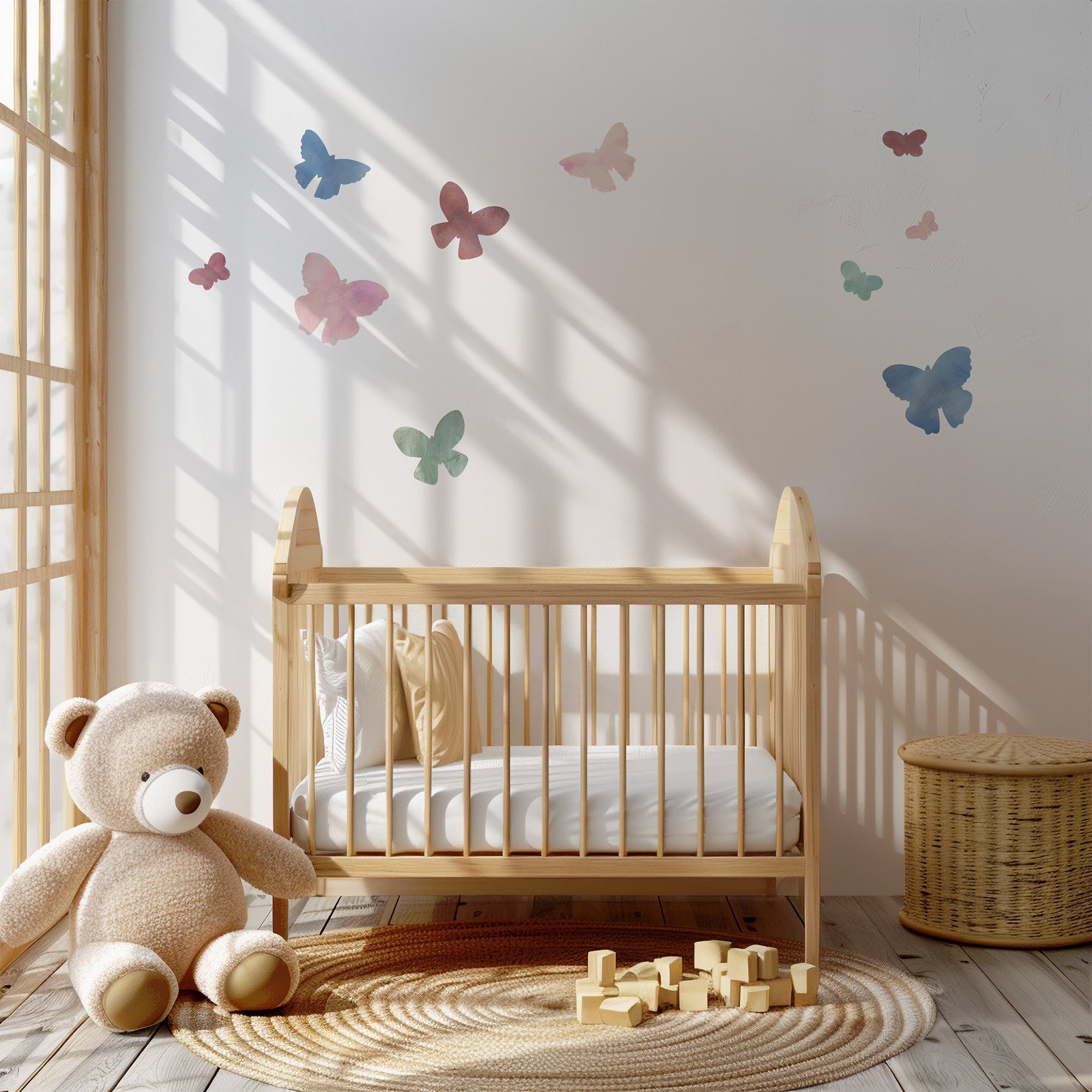 vægdekoration til børn med sommerfugl wall sticker