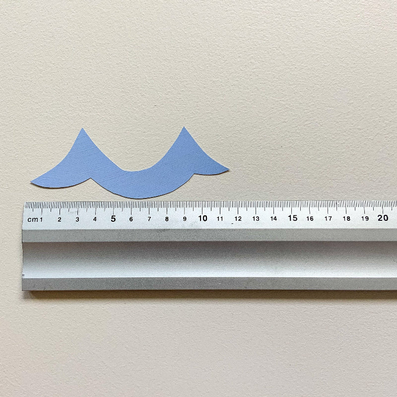 havbølge wallsticker med lineal