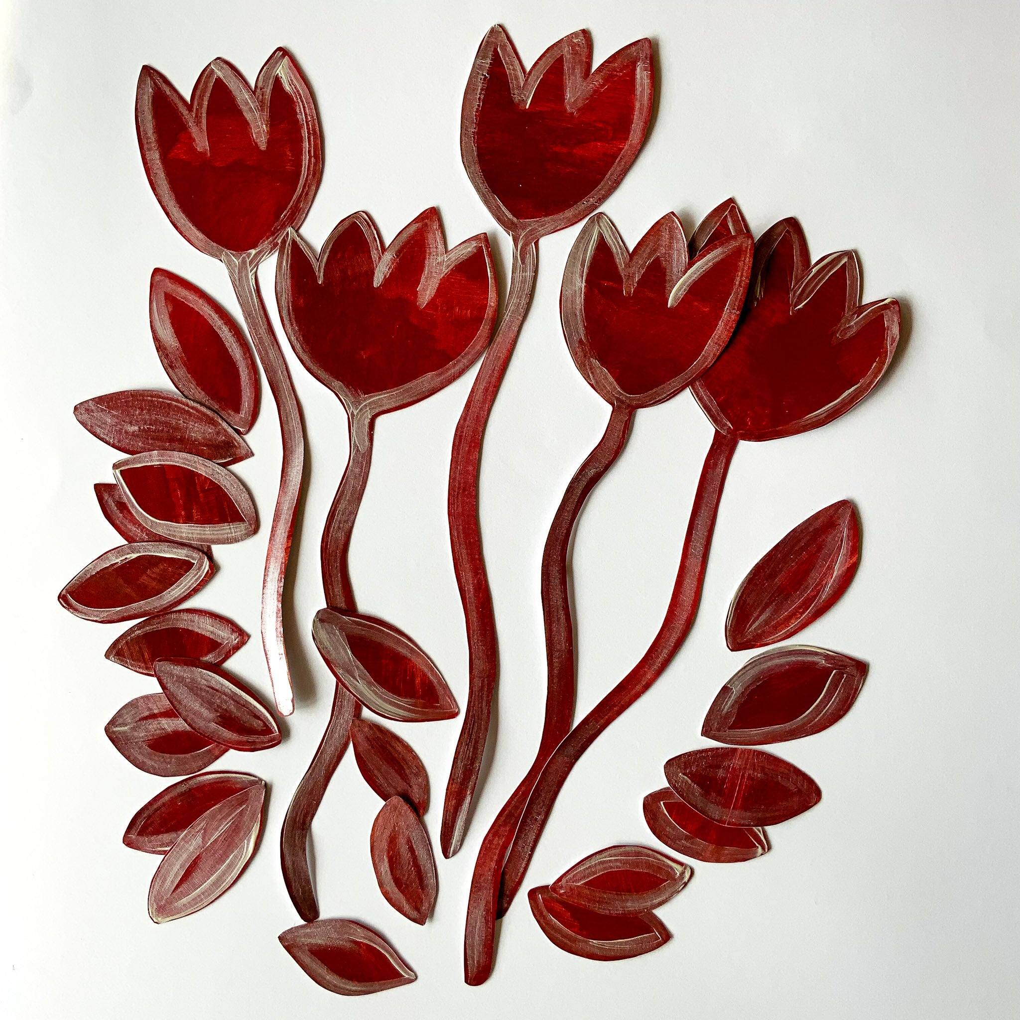 Rusty Red Roses wallpaper border