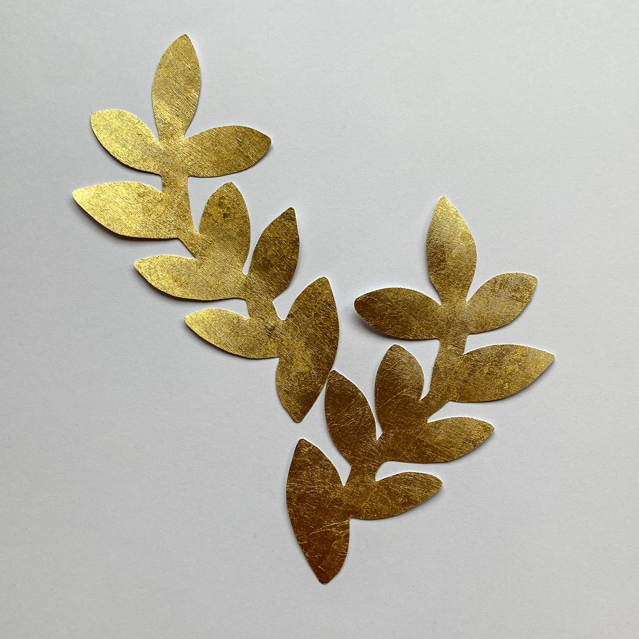 GOLD LEAF BRANCH wall decal